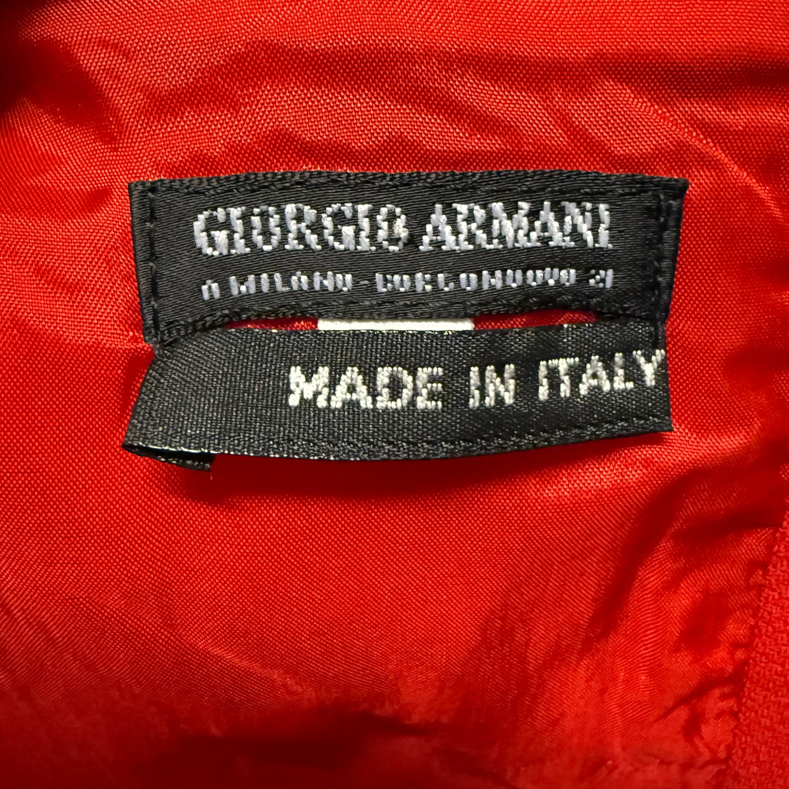 Giorgio Armani Red Long-Sleeve Boat Neck Top Size 40 - Lost Designer