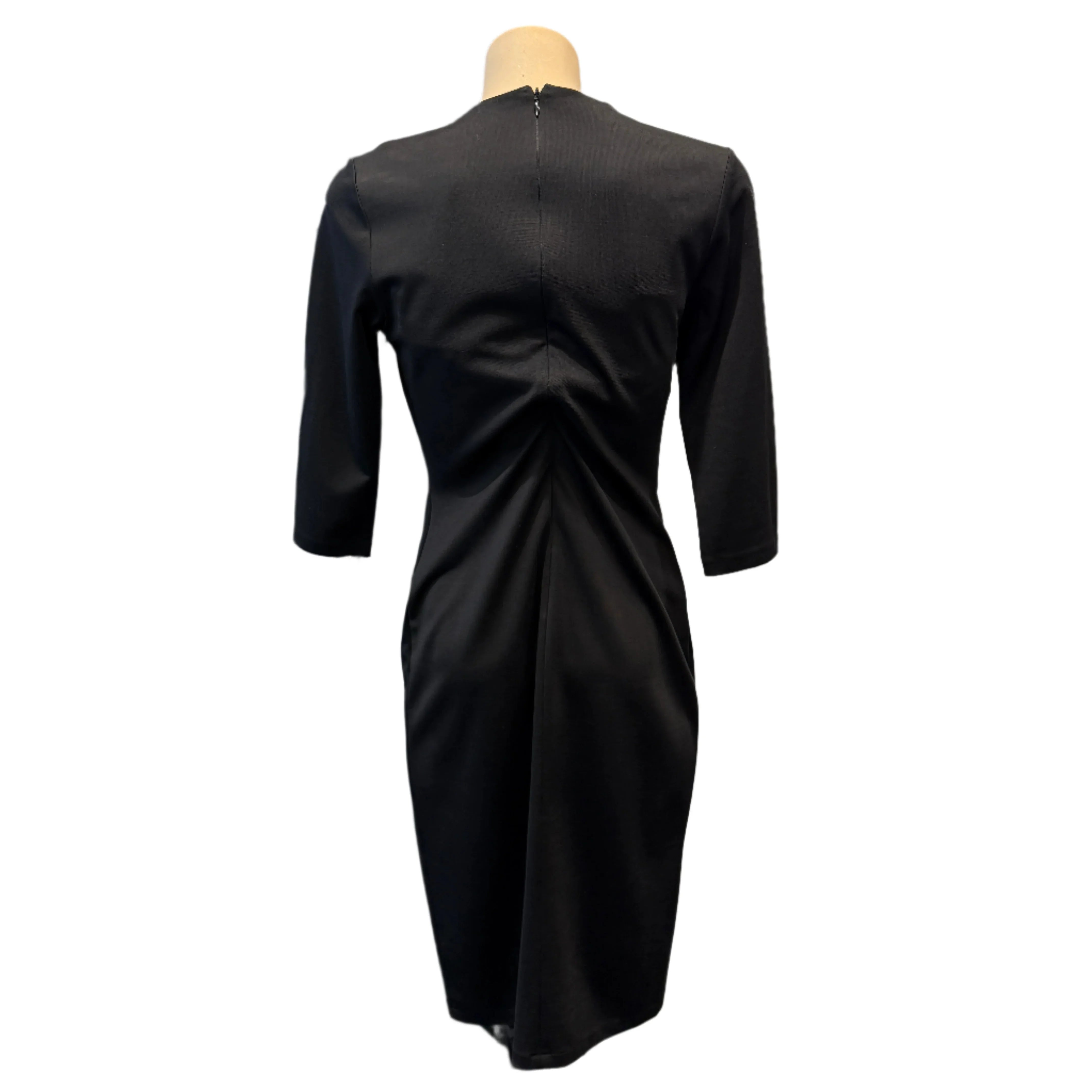 Versace Black Cutout Detail Sheath Midi Dress size 40 - Lost Designer