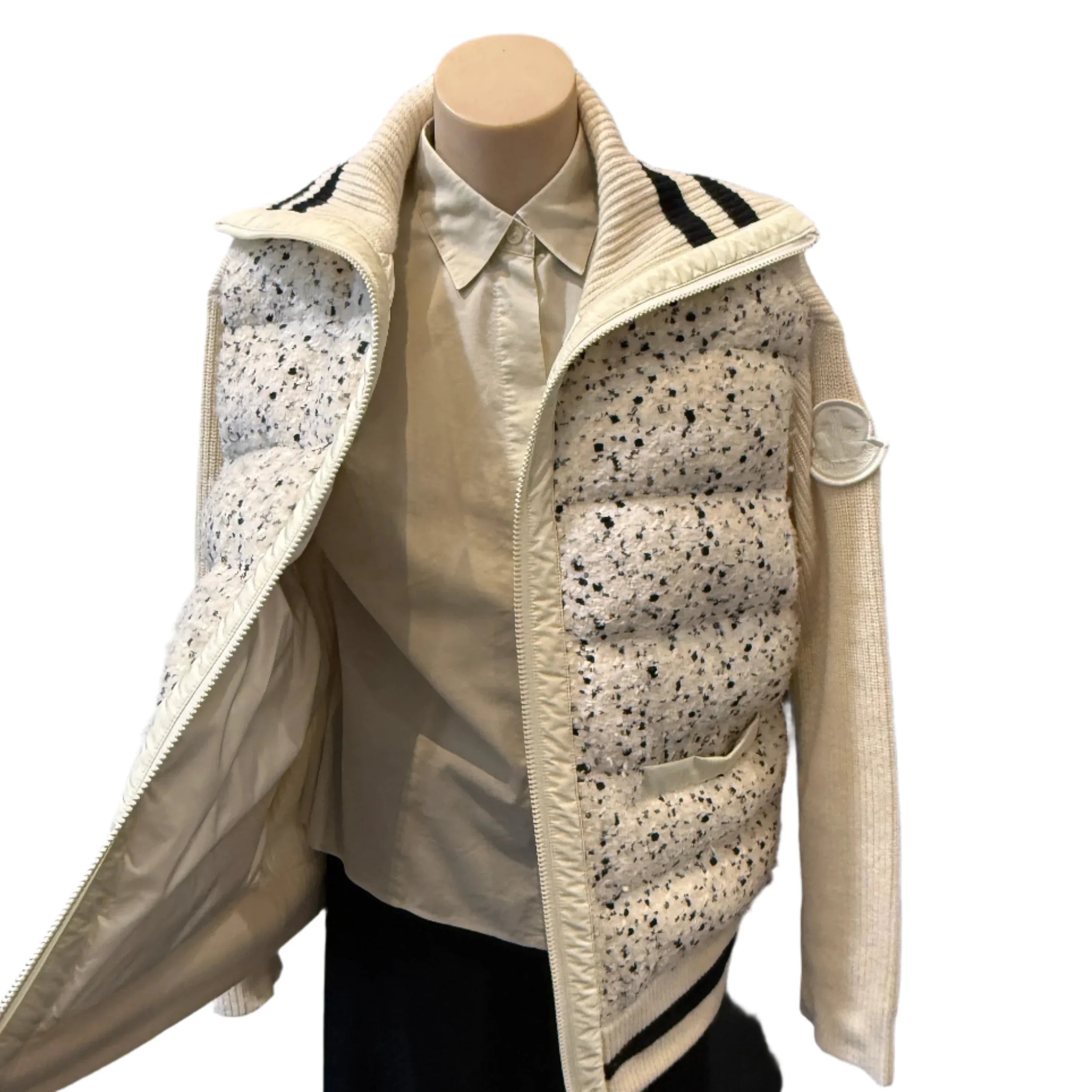 Moncler Padded Tweed Jacket Women's Small - Lost Designer