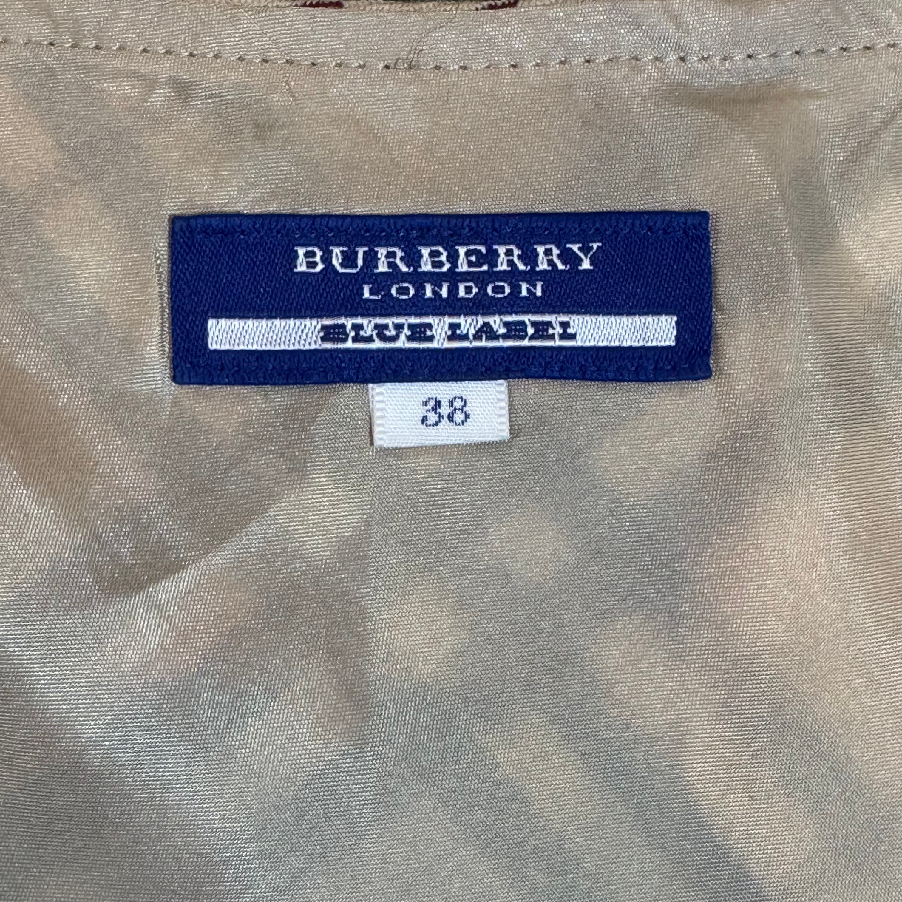 Beige Burberry sleeveless check dress size 38 - Lost Designer