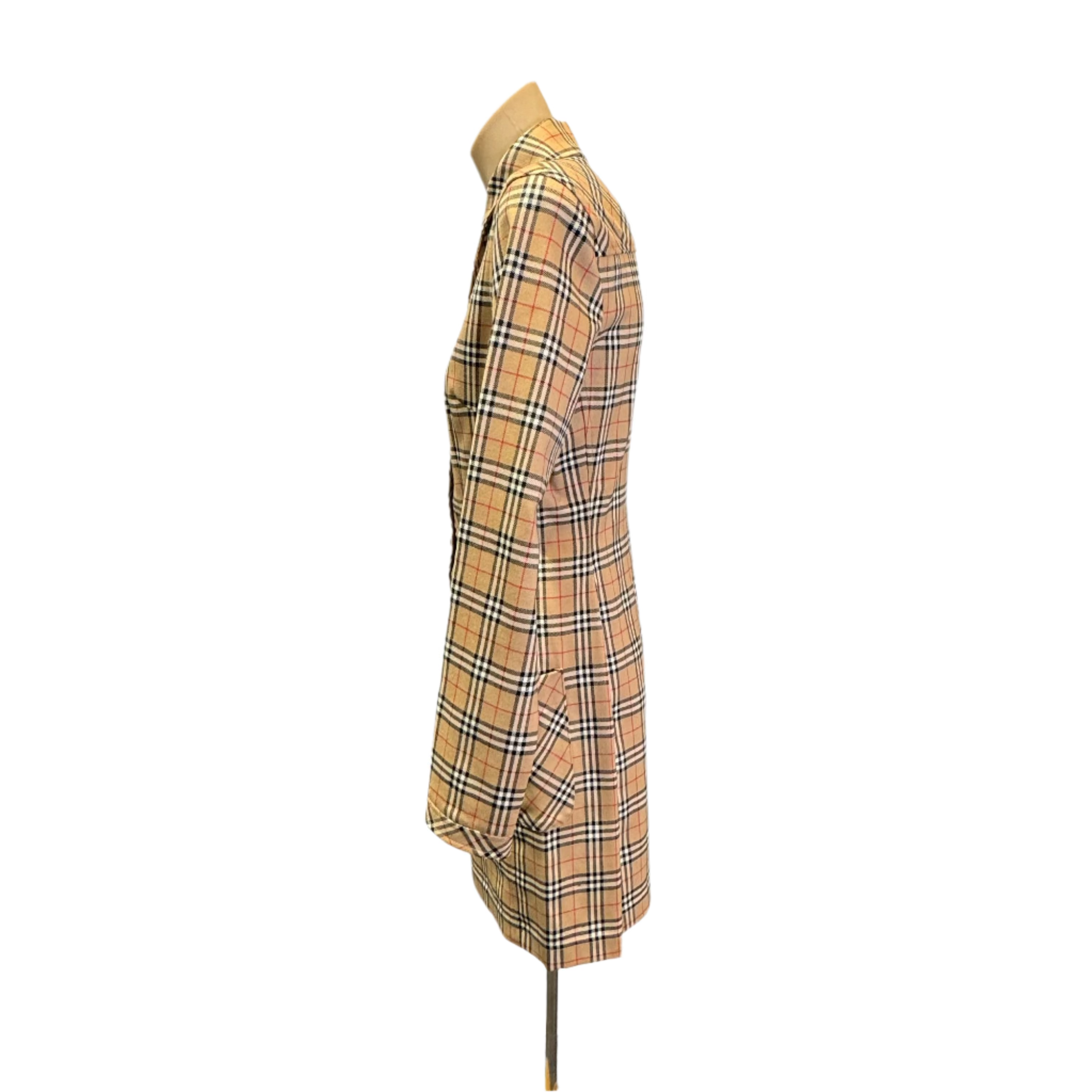Burberry Check pocket dress long sleeve 38 - Lost Designer