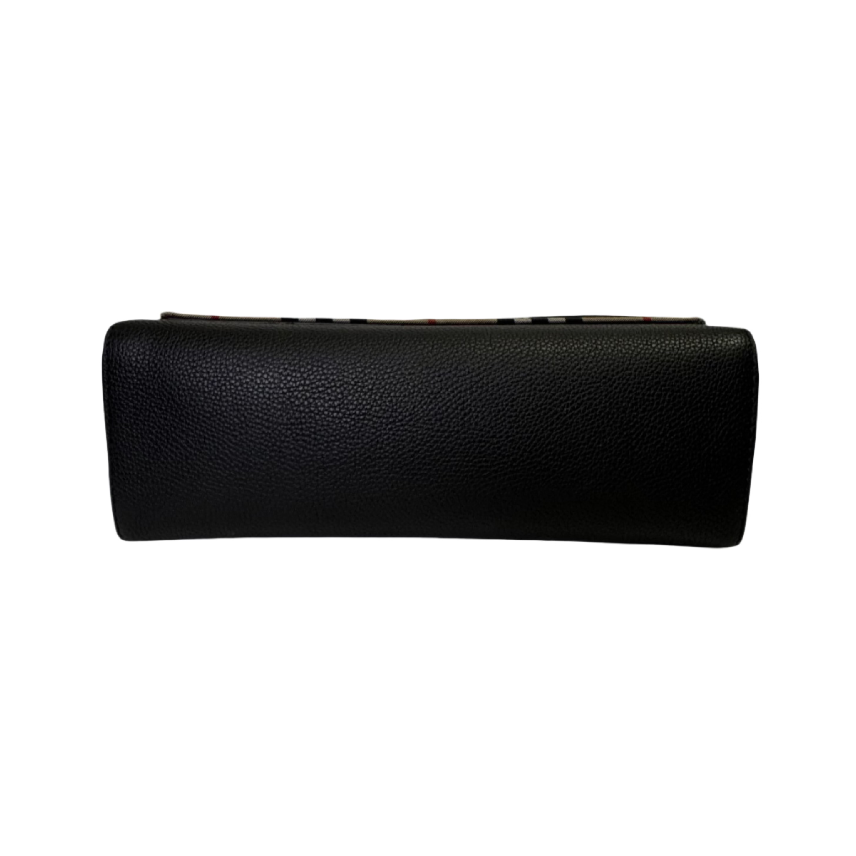 Burberry Grainy Calfskin Check Note Crossbody Bag Black - Lost Designer