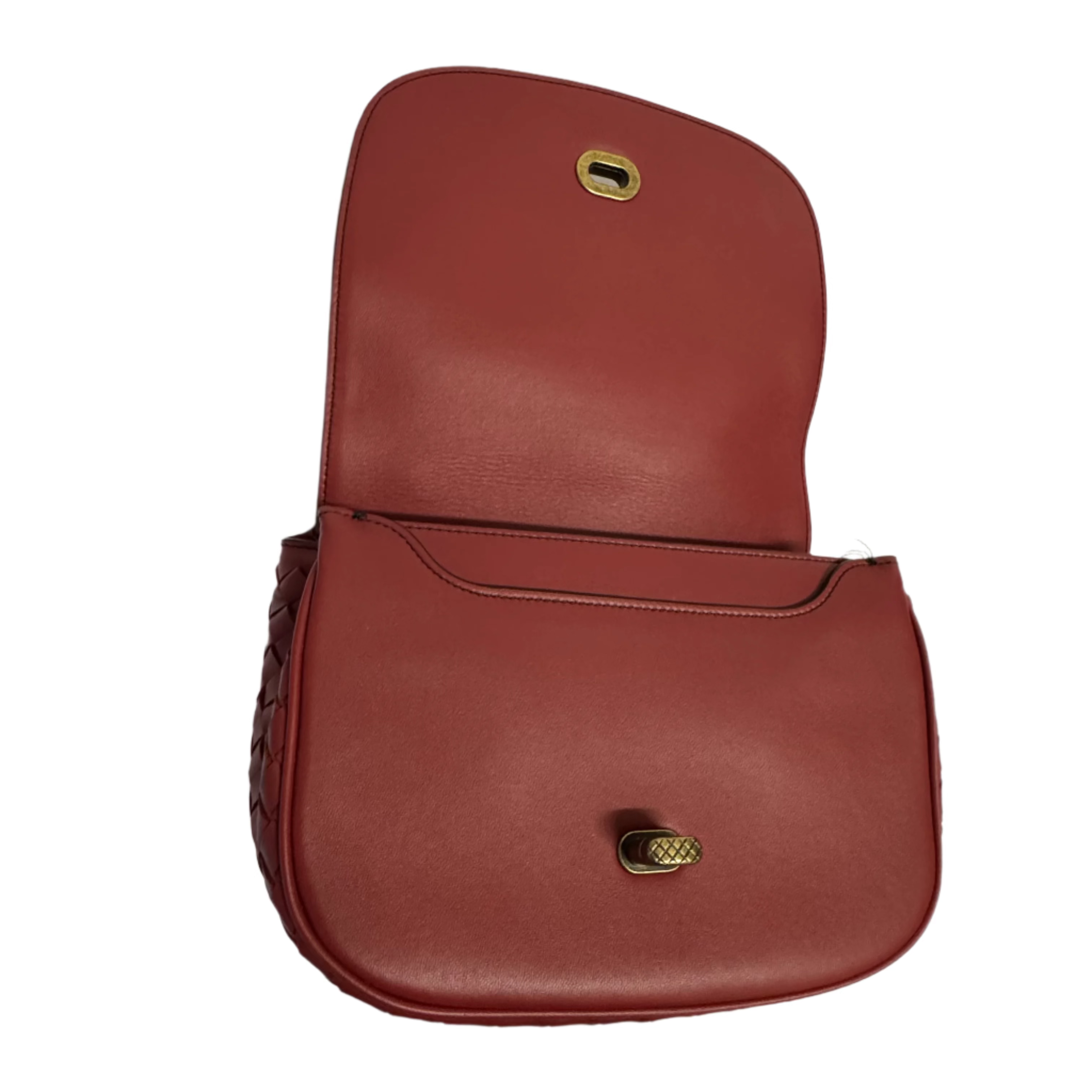 Bottega Veneta Intrecciato Nappa BV Luna Crossbody Bag Burgundy - Lost Designer