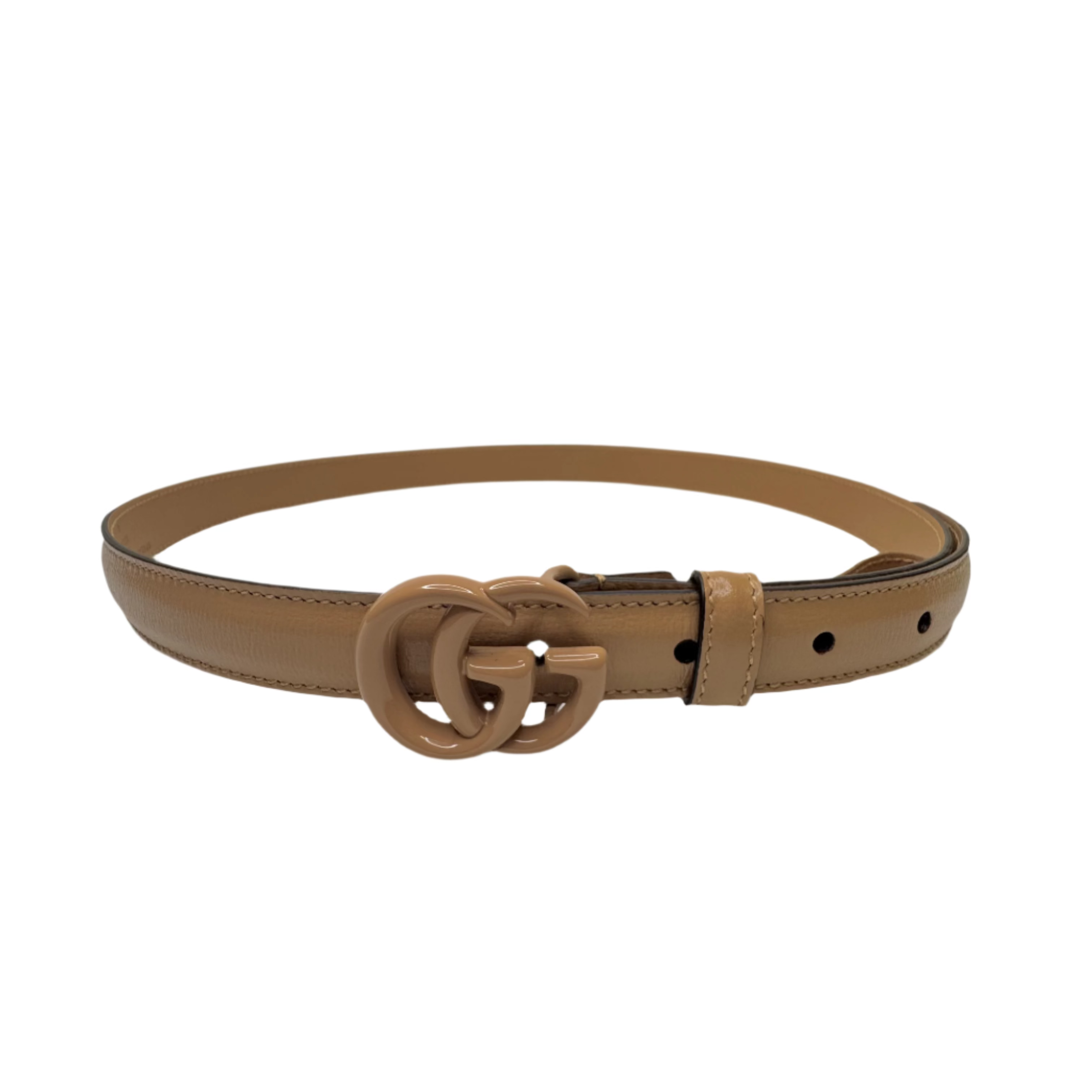 Gucci GG Marmont Monochrome Belt Leather with Enamel Thin - Lost Designer