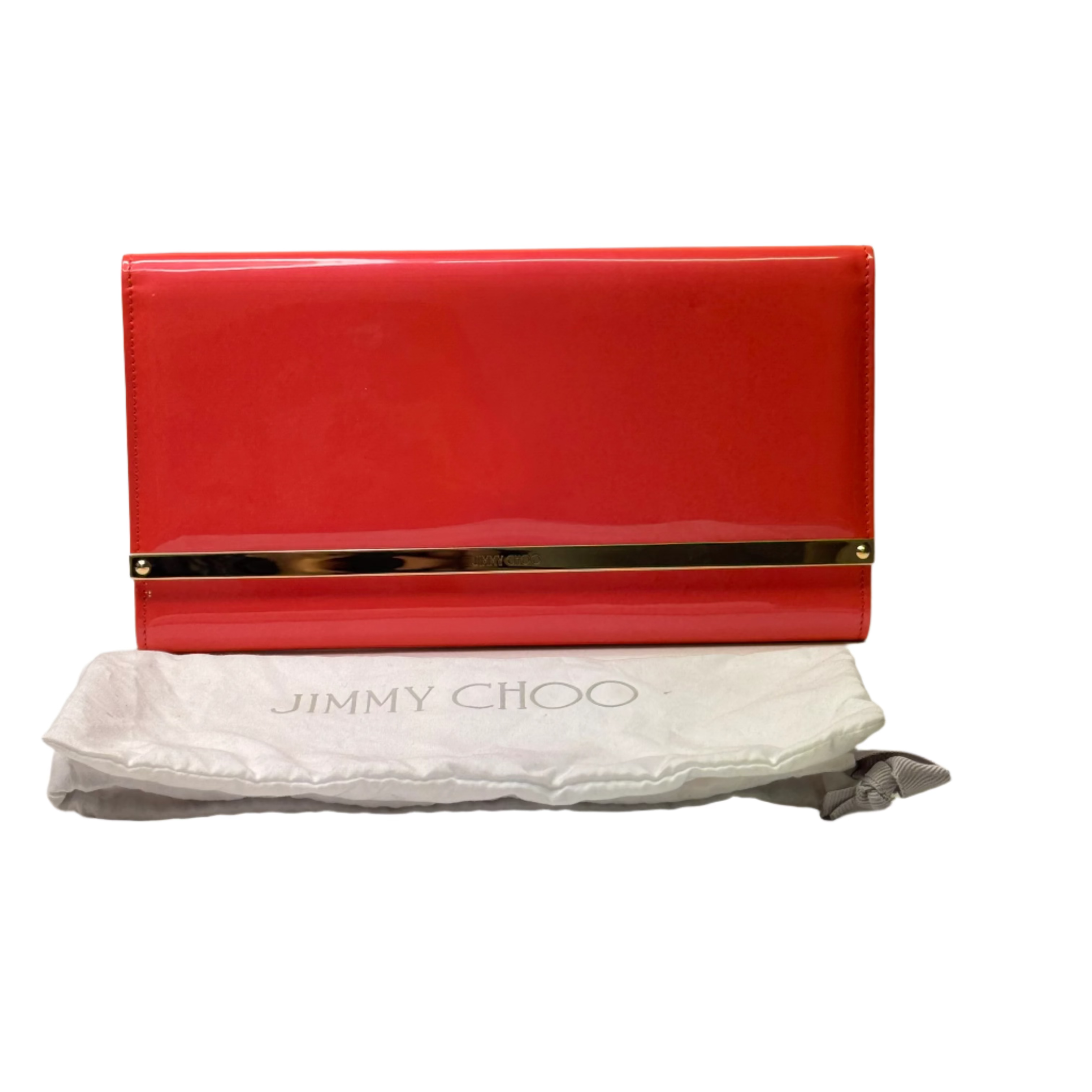 Jimmy Choo Clutch Patent Leather Pink - Lost Designer