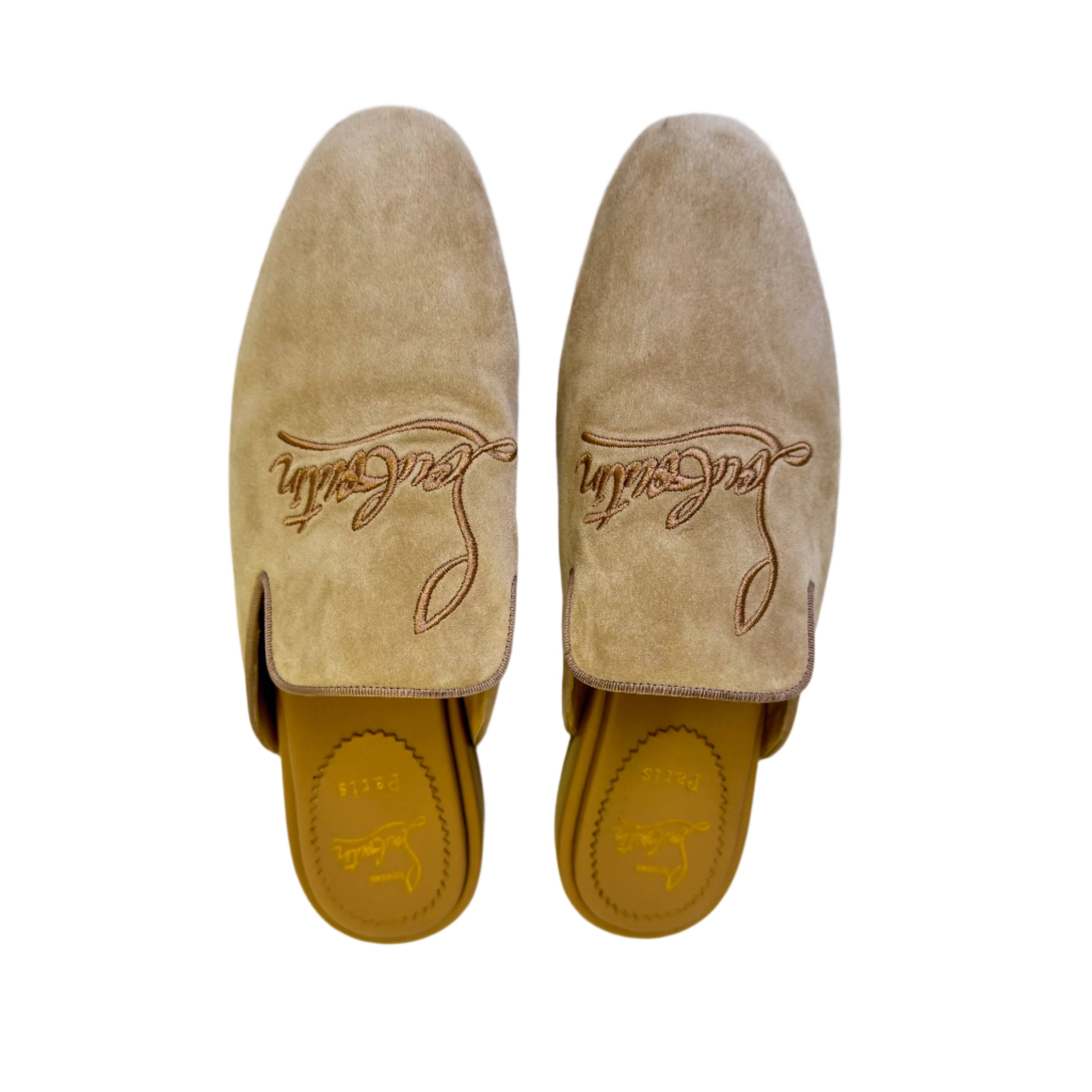 Christian Louboutin Coolito Flat Slides Mules Brown - Lost Designer