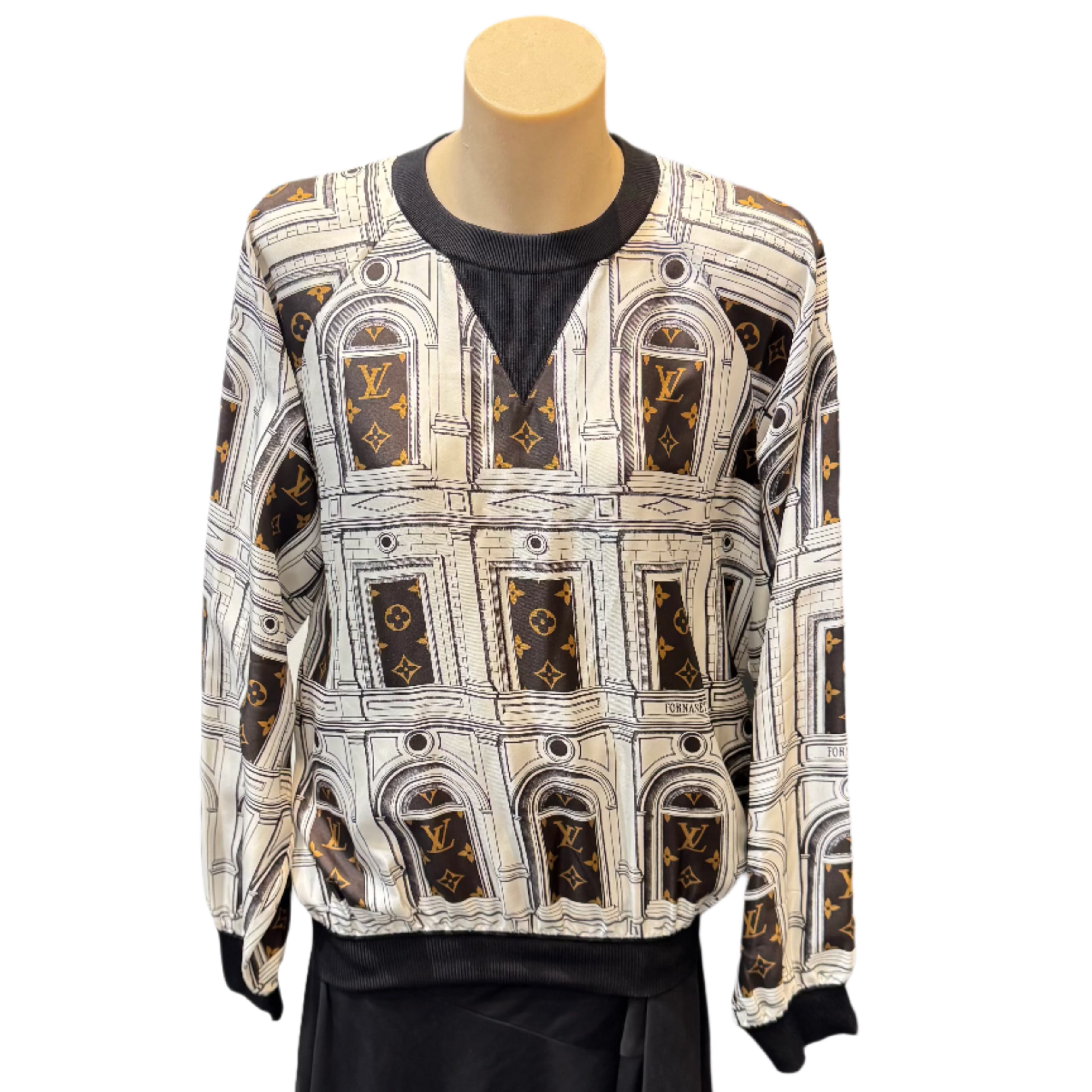 Louis Vuitton Fornasetti Collection Architecture Cropped Blouse Medium - Lost Designer