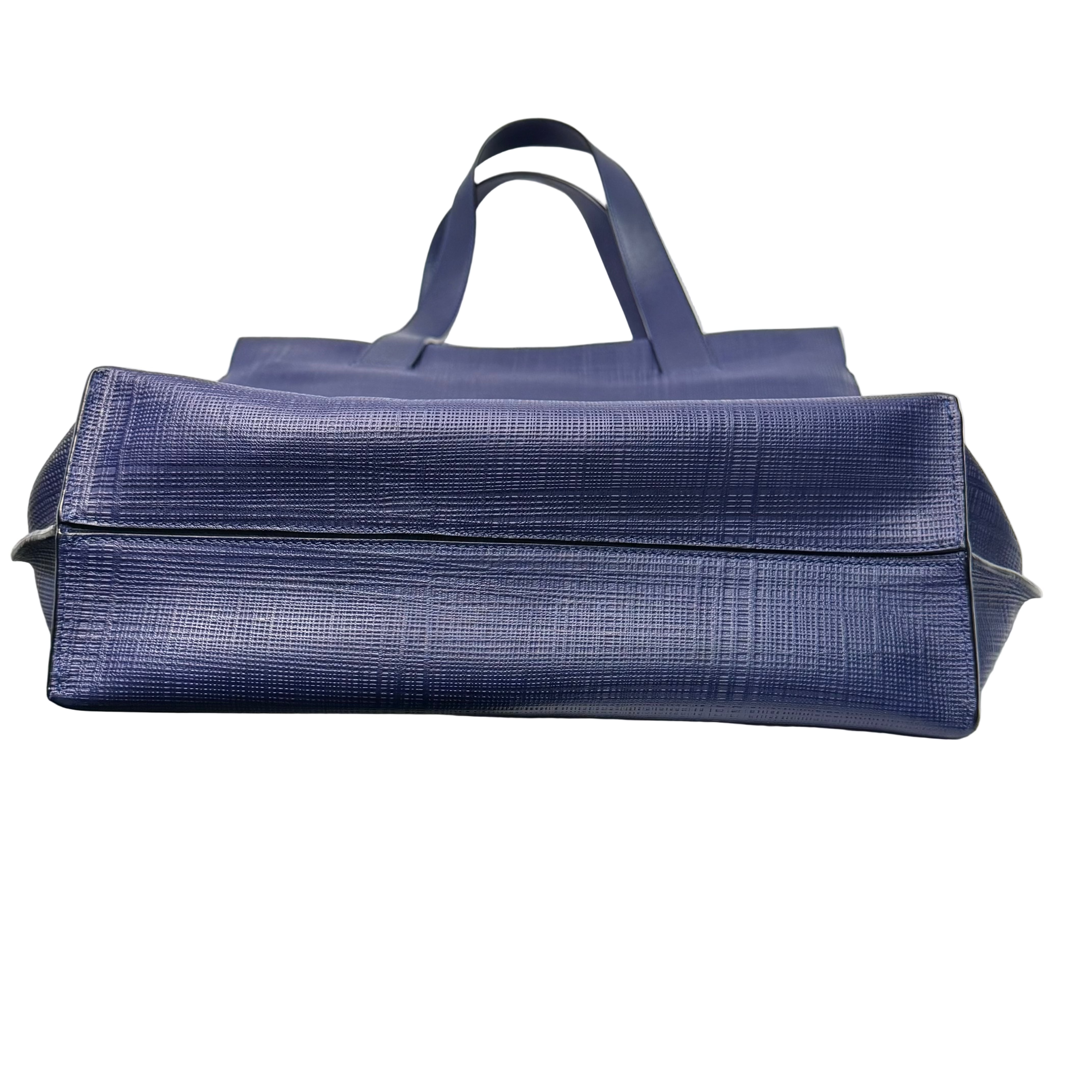 Loewe Shopper Tote Bag Leather Blue - Lost Designer