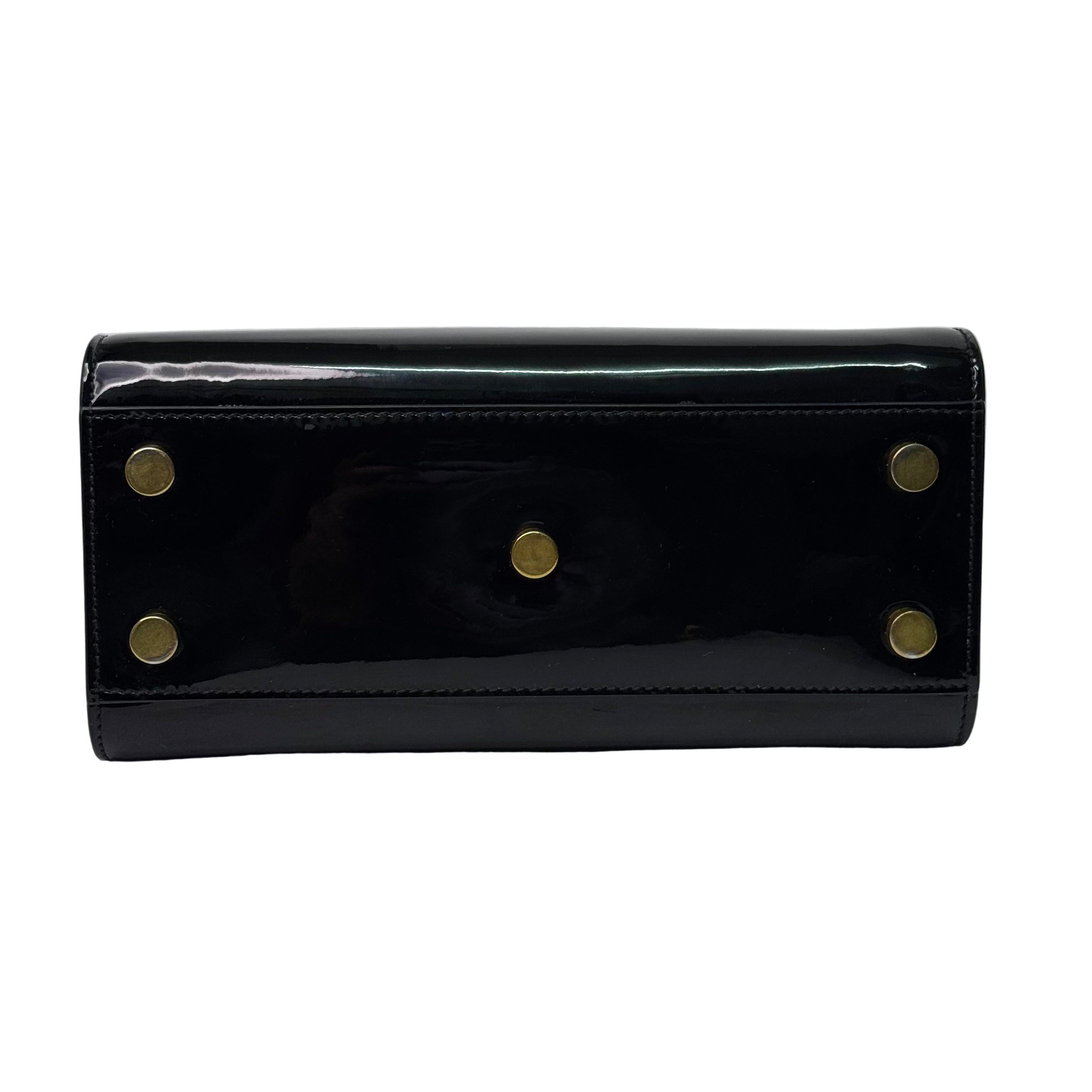 Saint Laurent Sac De Jour Handbag Patent Leather Black - Lost Designer