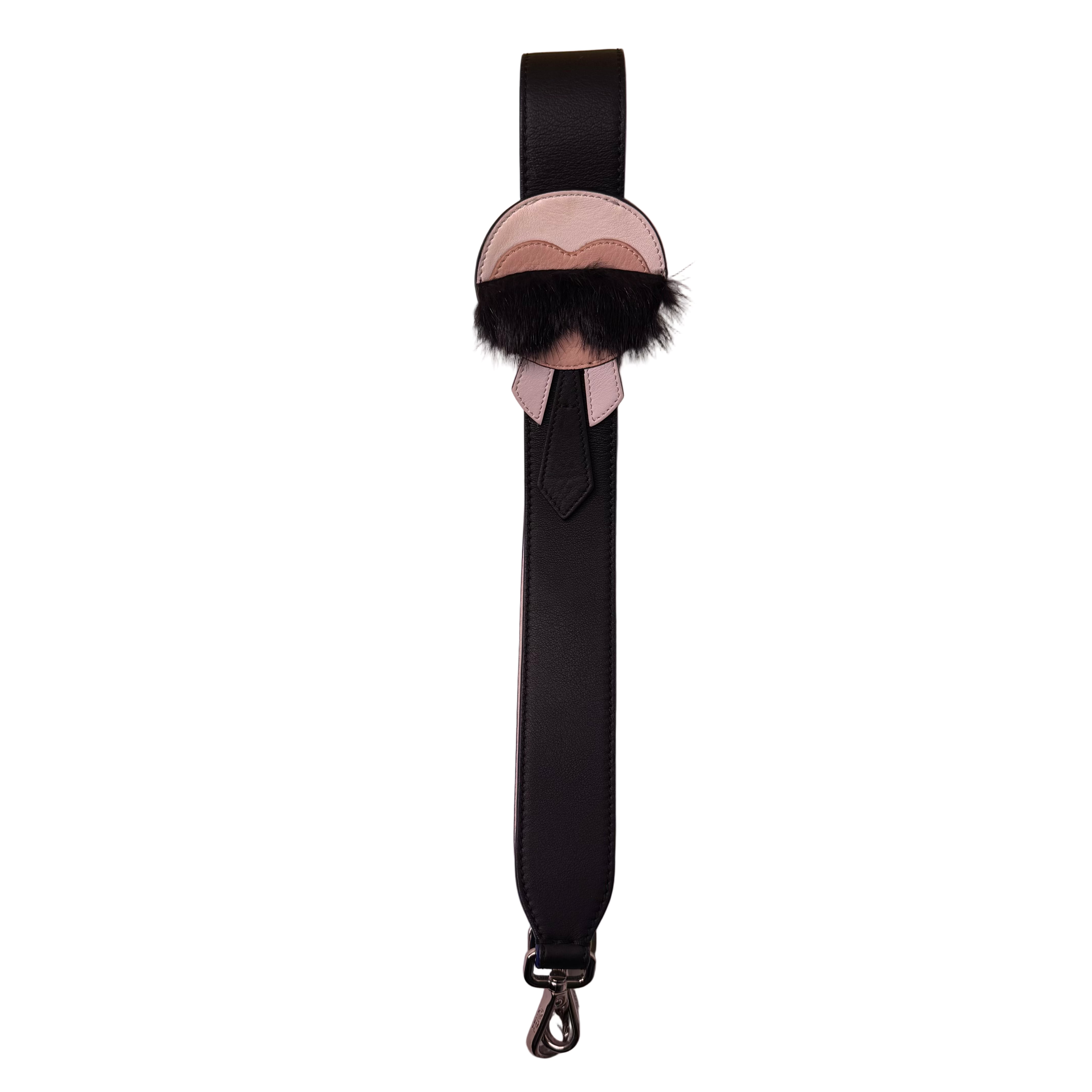 Fendi Yukarito Karl Lagerfeld Bag Strap Leather Black - Lost Designer