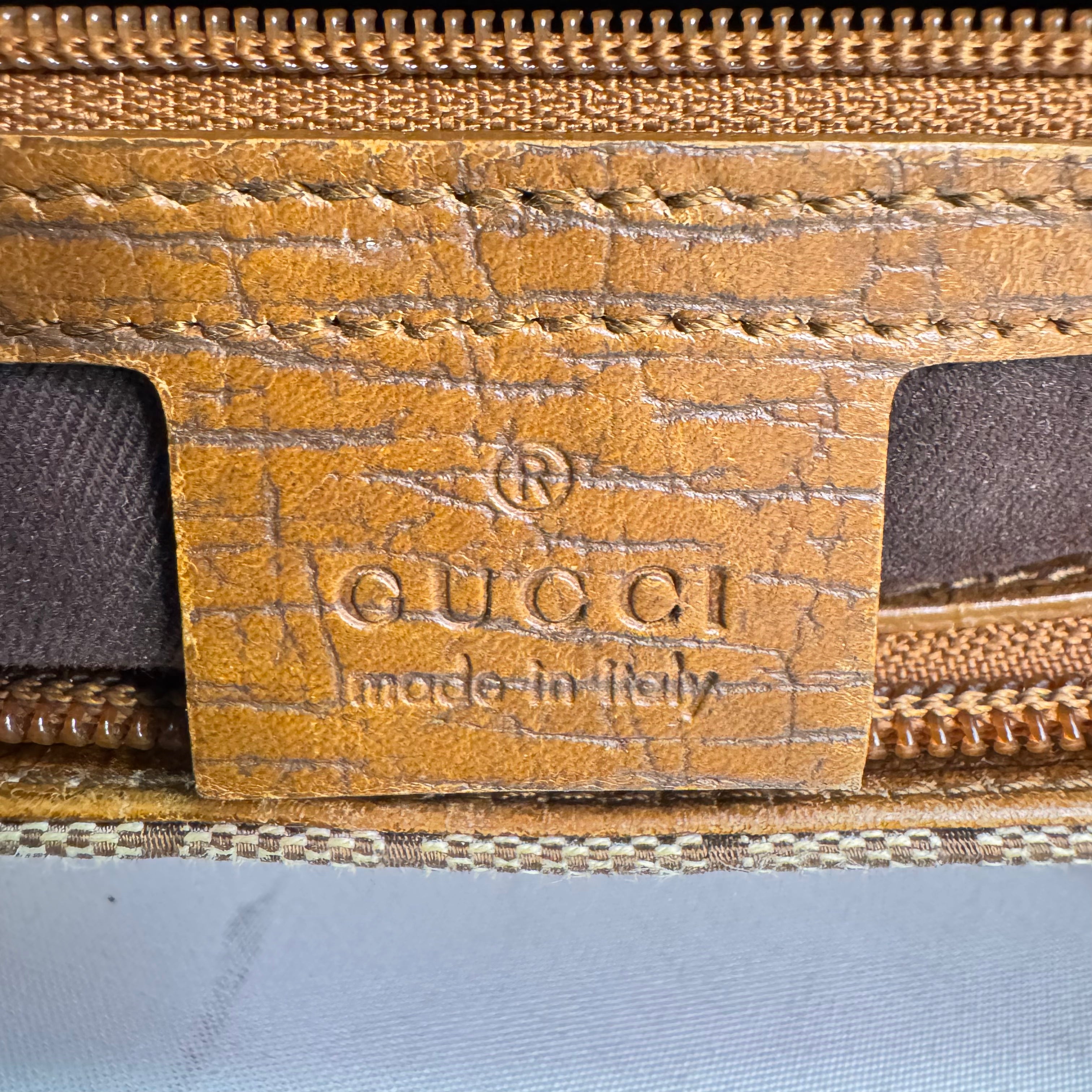 Gucci Bamboo GG Handbag Canvas Beige - Lost Designer