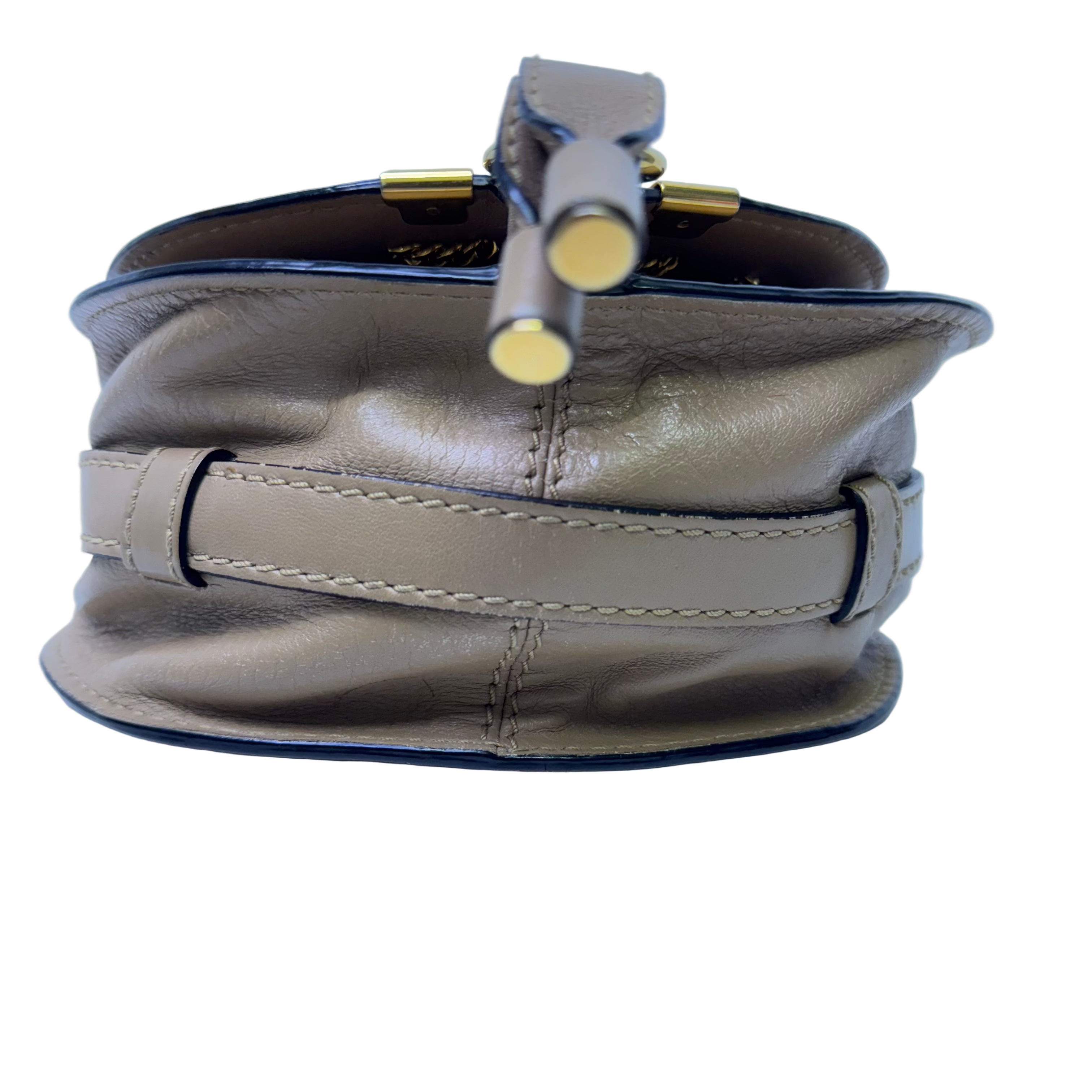 Chloé Marcie Saddle Crossbody Bag Leather Brown - Lost Designer
