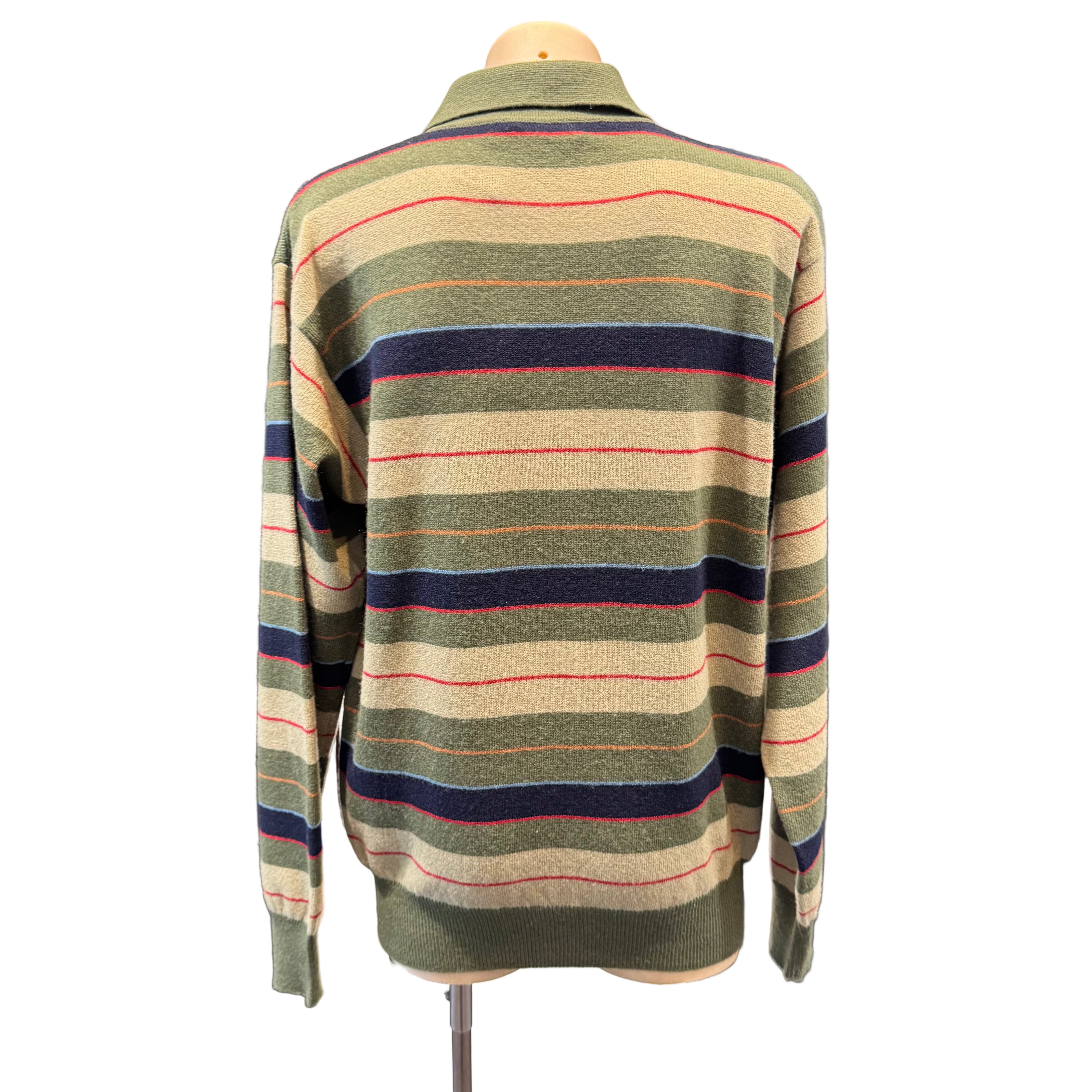 Gucci Henley Sweater Shirt Lambs Wool Khaki Medium - Lost Designer