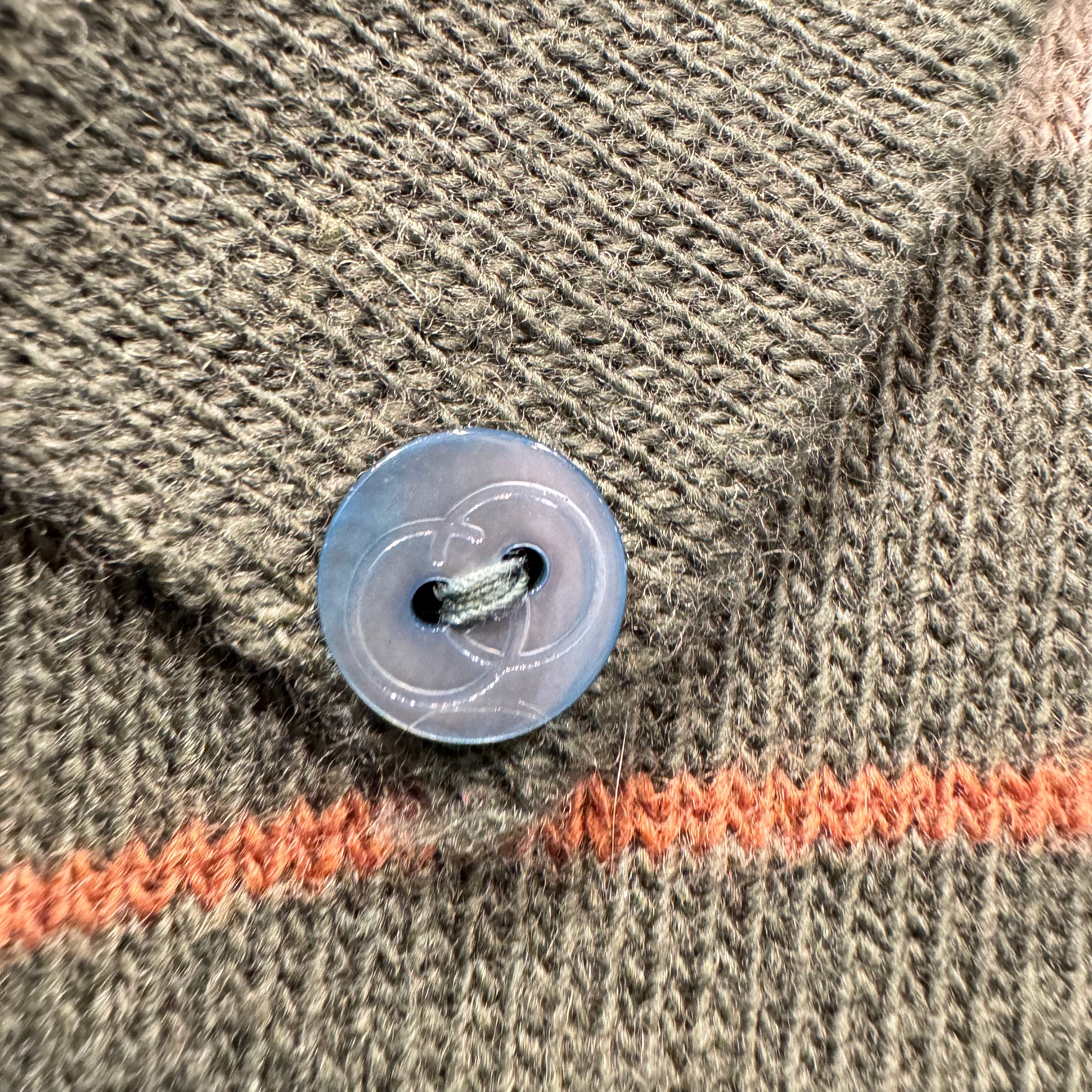 Gucci Henley Sweater Shirt Lambs Wool Khaki Medium - Lost Designer