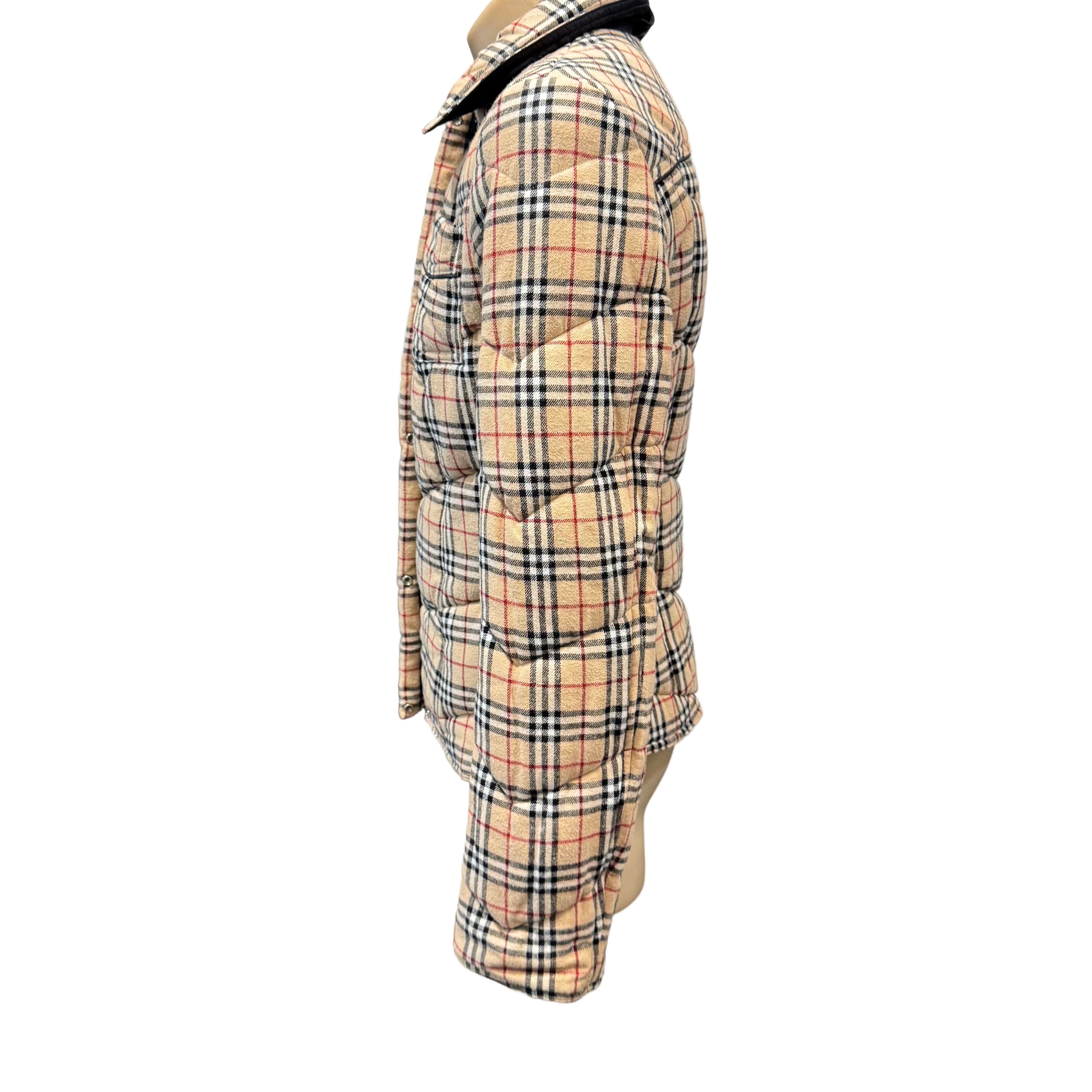 Burberry London Blue Label Puffer Jacket Beige 36 - Lost Designer