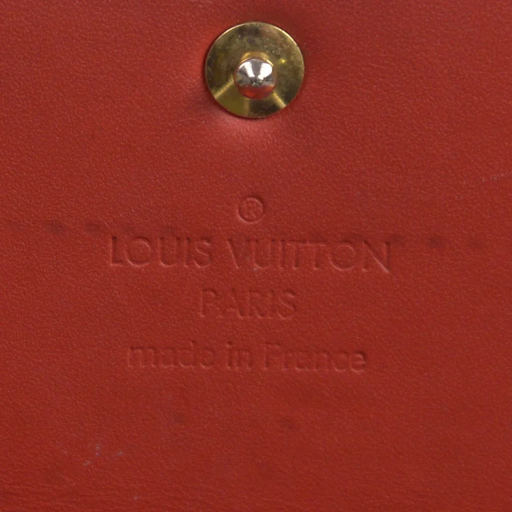 Louis Vuitton Vernis Monogram Sarah Long Wallet Red - Lost Designer