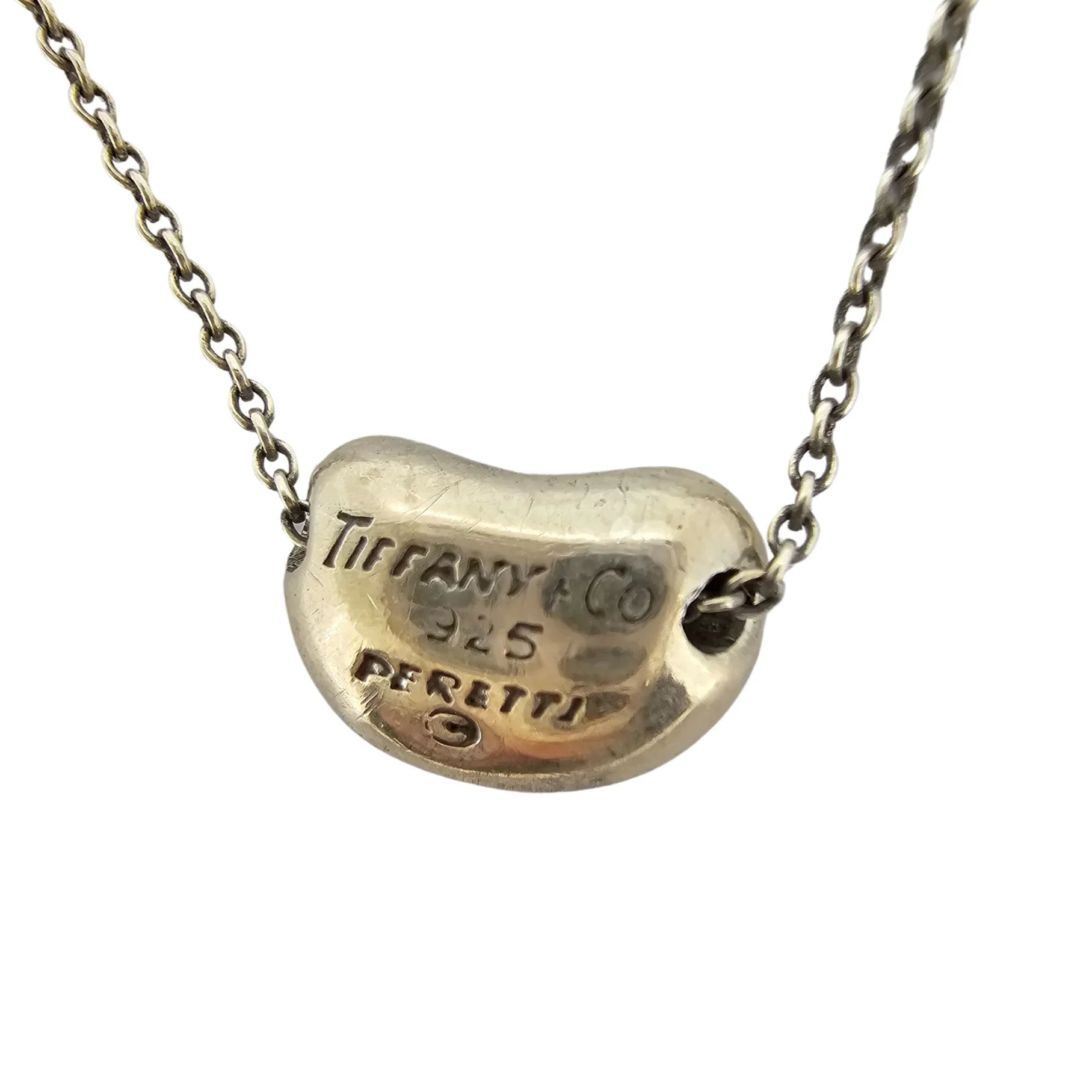 Tiffany & Co Sterling Silver Bean Necklace - Lost Designer