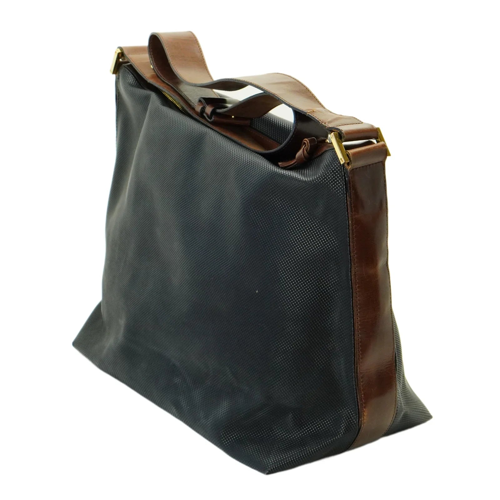 Bottega Veneta Canvas Shoulder Bag Black - Lost Designer