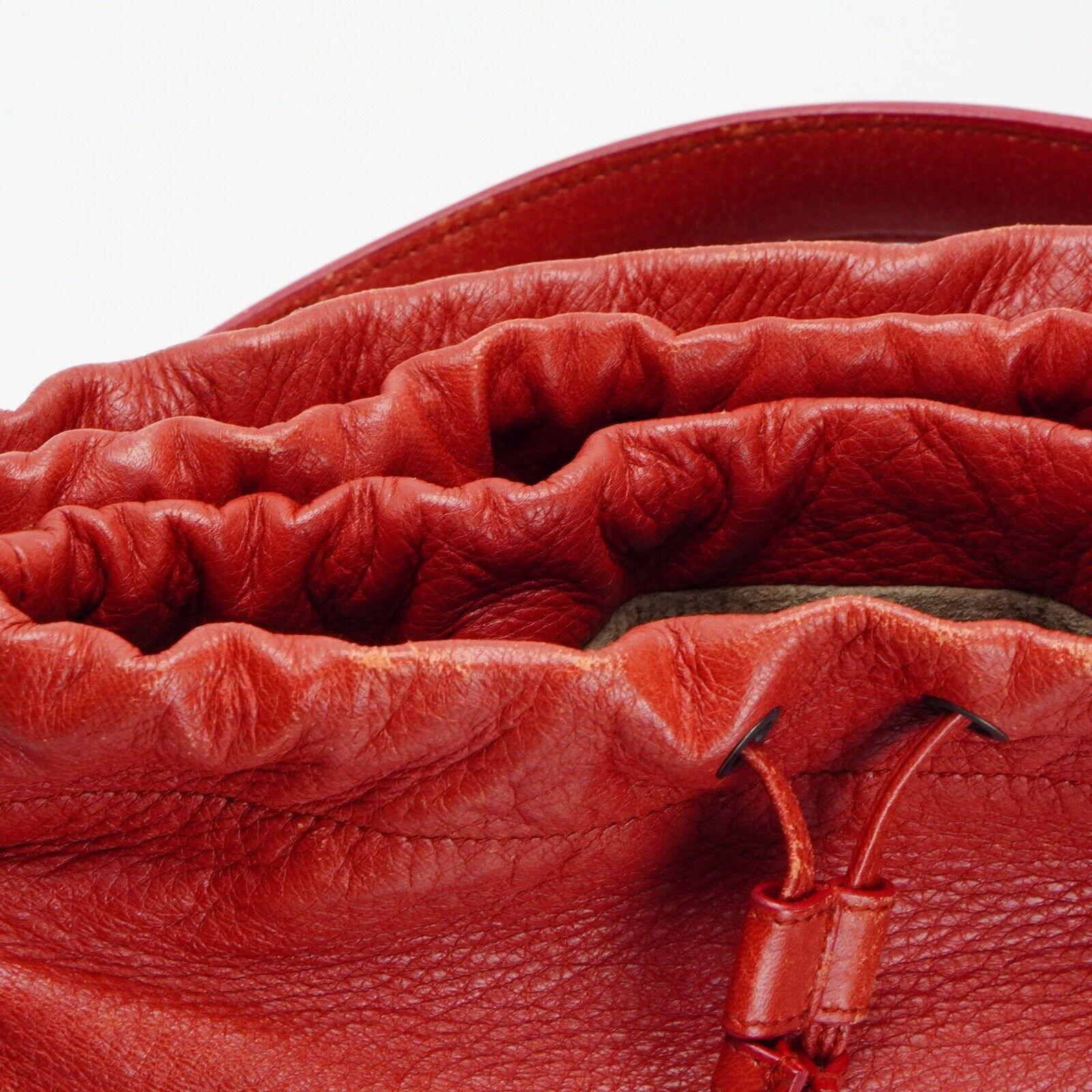 Bottega Veneta Double Drawstring Handbag Red - Lost Designer