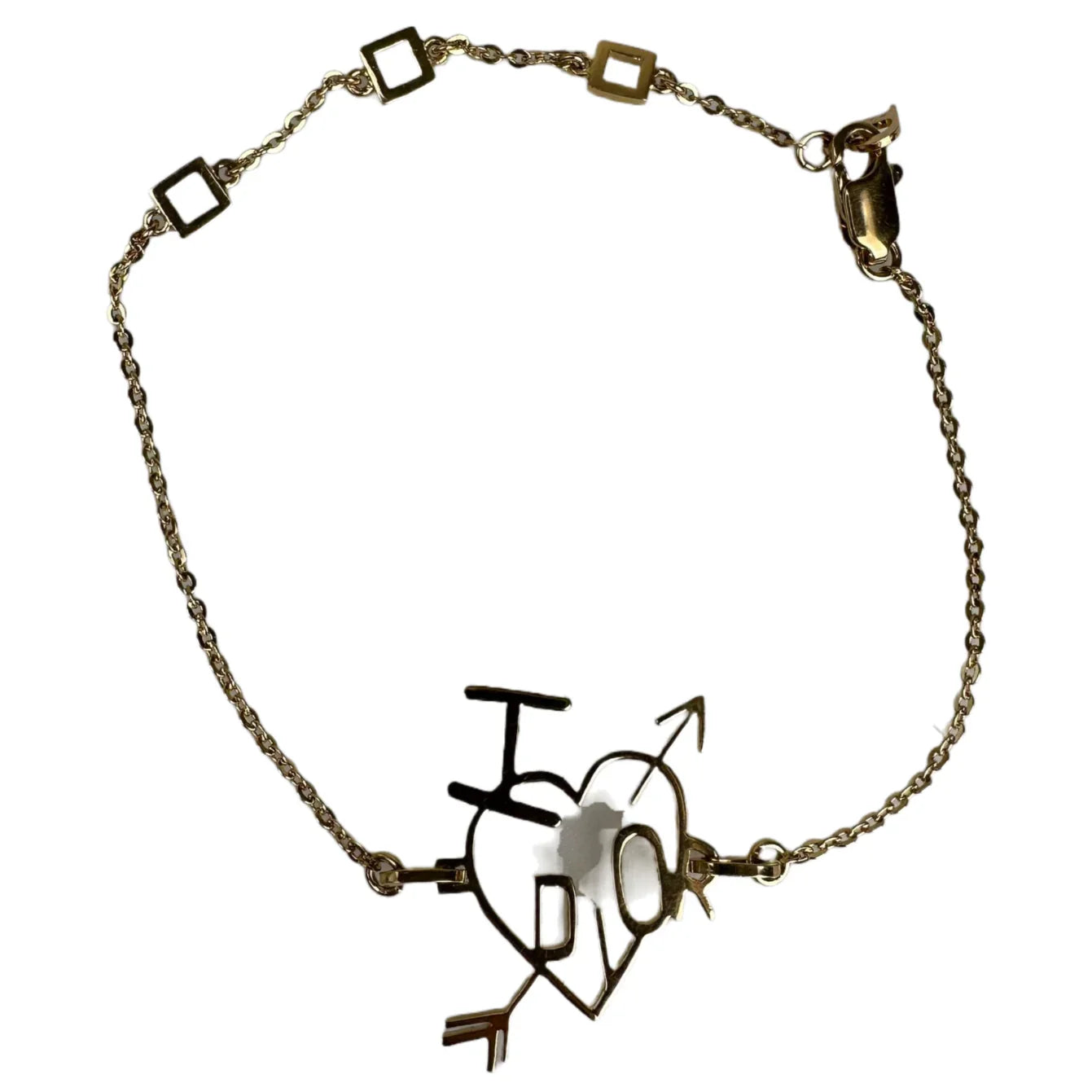 Christian Dior ‘I Love Dior’ Heart Bracelet Gold - Lost Designer