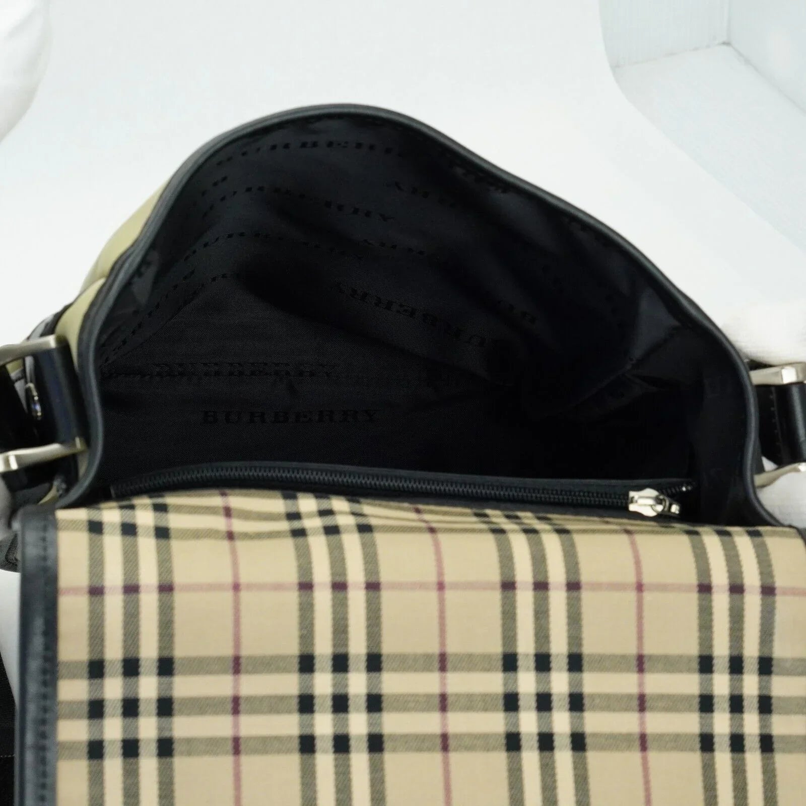 Burberry Nylon Fabric Crossbody Bag Olive - Lost Designer