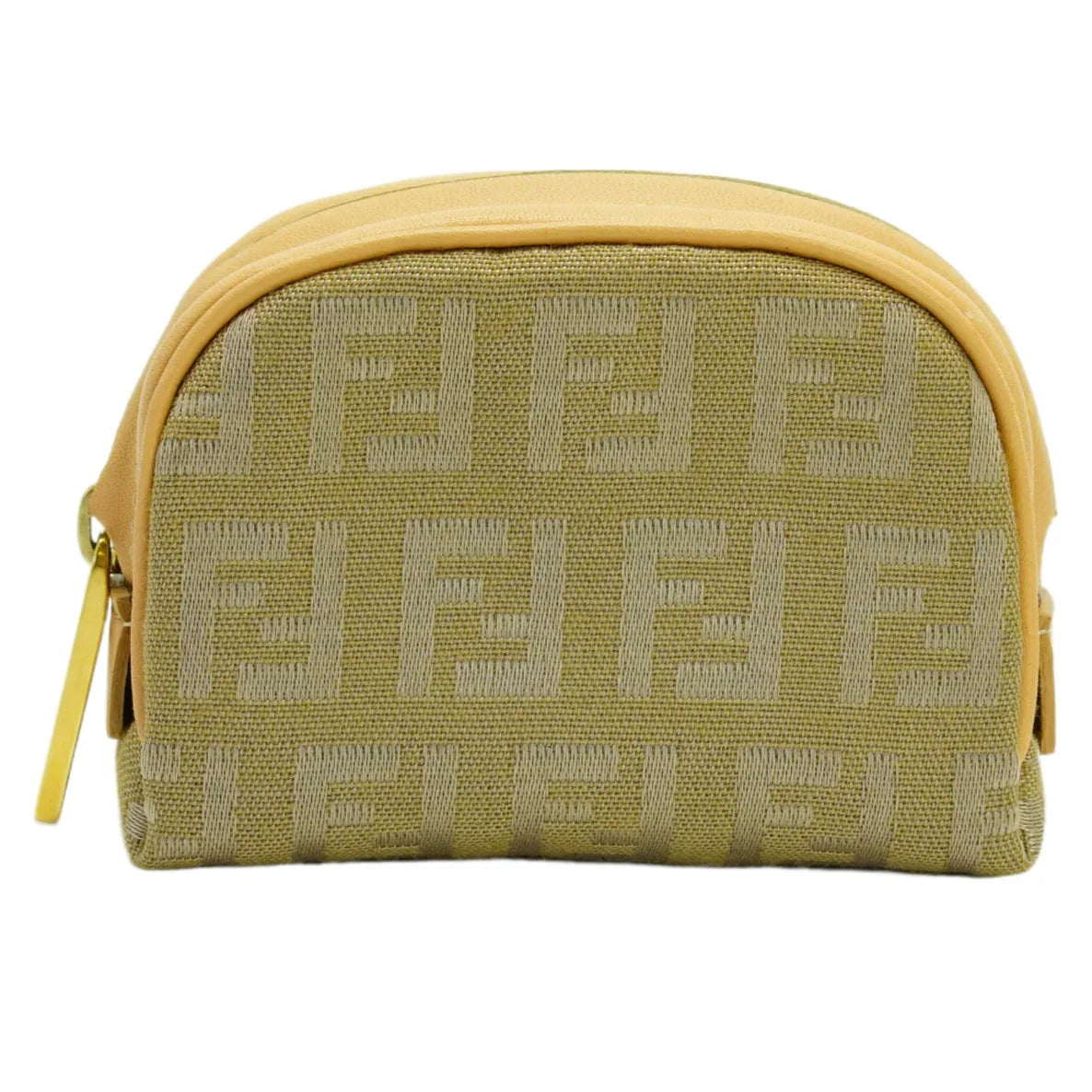 Fendi Zucca Zipped Coin Purse Beige - Lost Designer