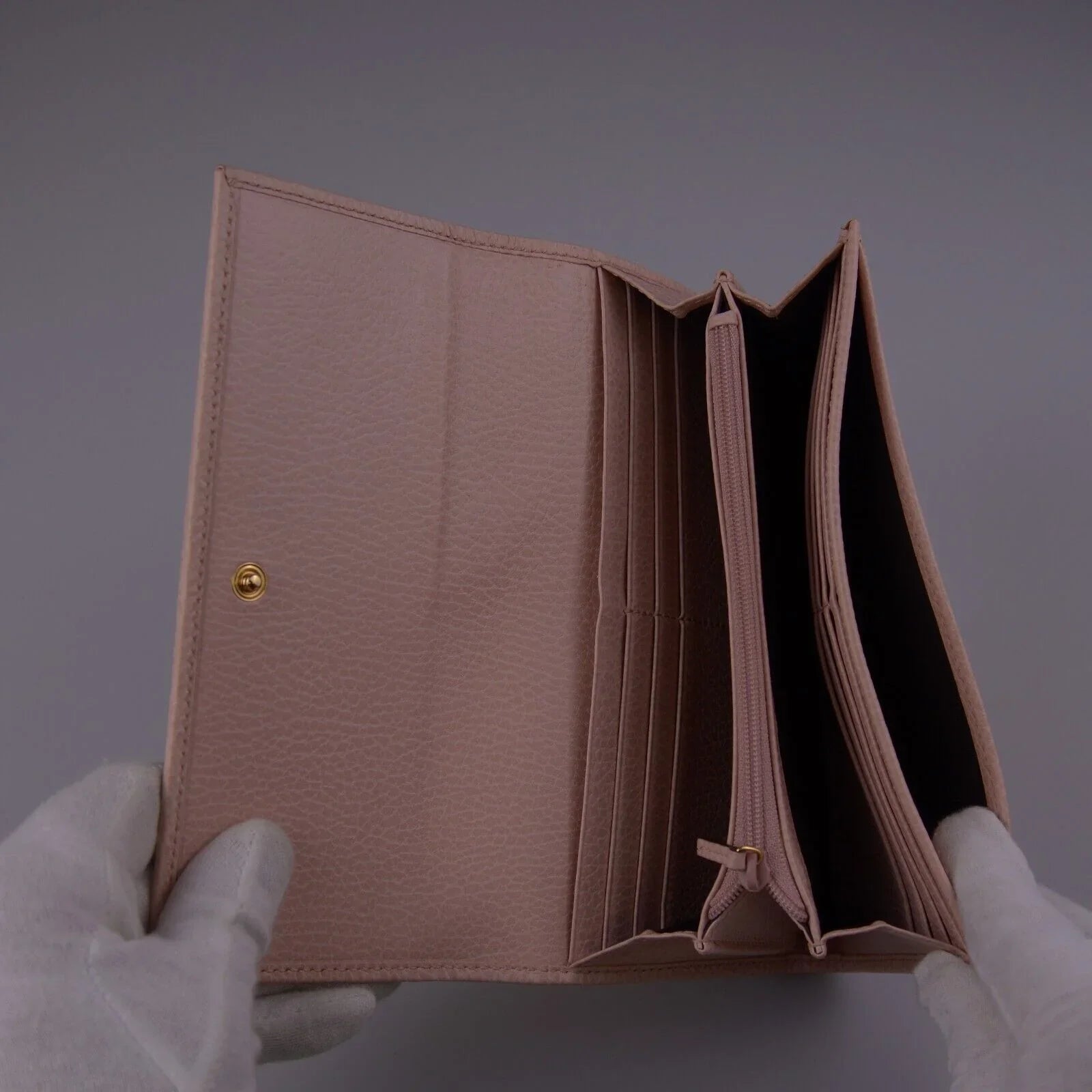 Gucci GG Marmont Continental Long Wallet Pink - Lost Designer