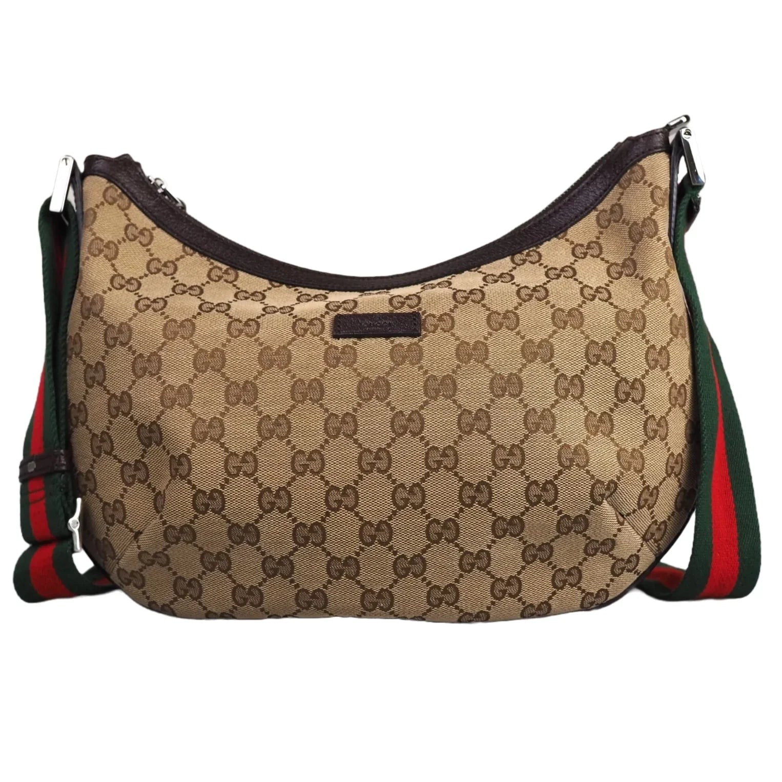 Gucci Crossbody Canvas Shoulder Bag Brown - Lost Designer