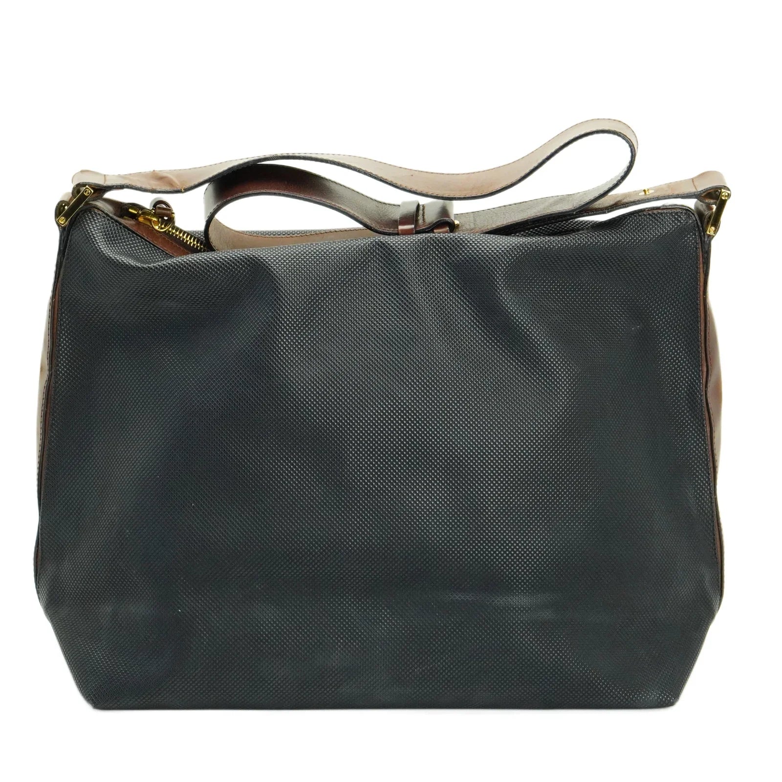 Bottega Veneta Canvas Shoulder Bag Black - Lost Designer
