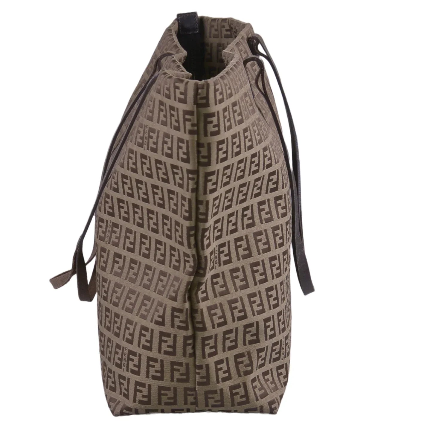 Fendi Canvas Zucca Brown Monogram Tote Bag - Lost Designer