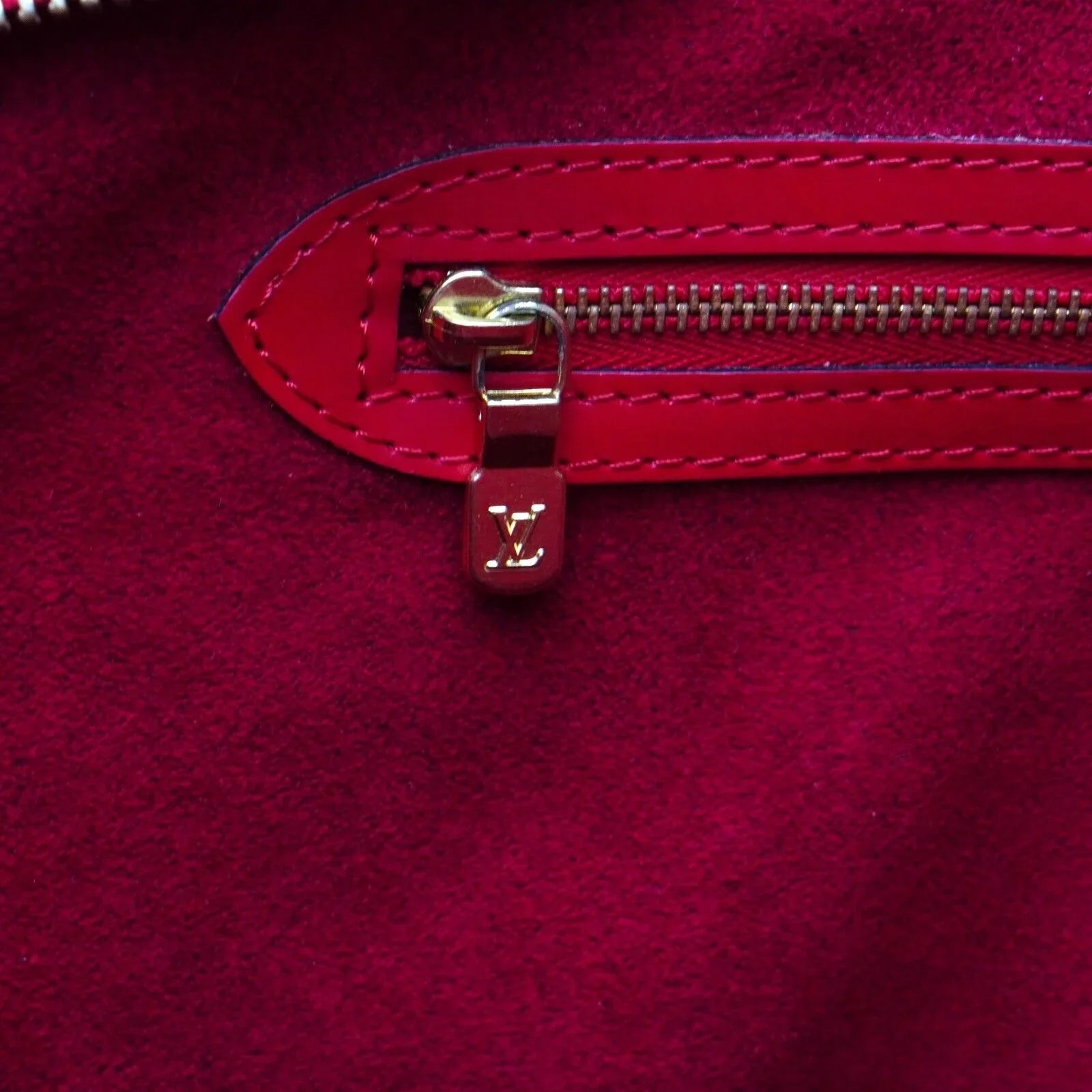 Louis Vuitton Saint Jacques Epi Leather Shoulder Bag Red - Lost Designer