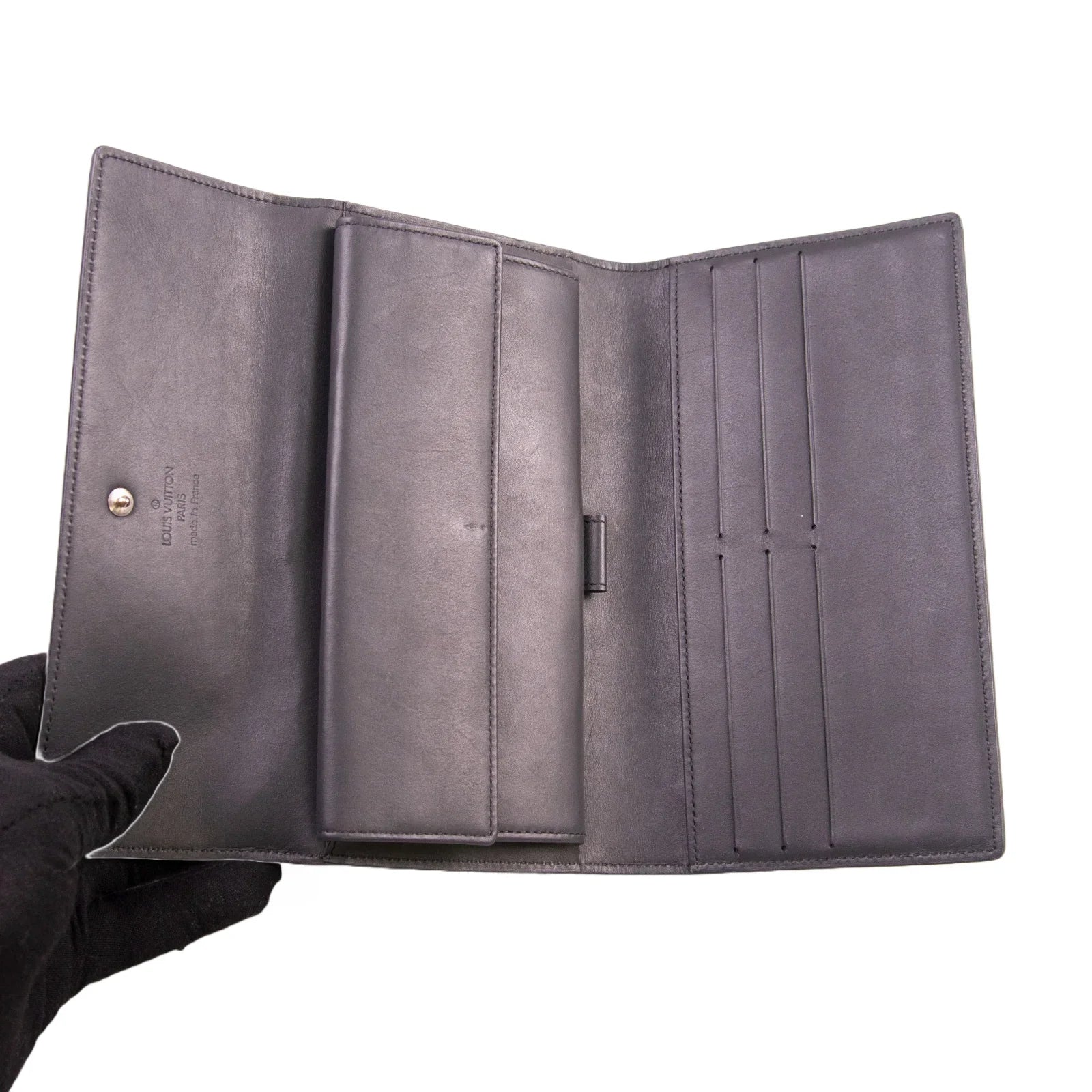 Louis Vuitton Matte Leather Portefeuille International Long Wallet - Lost Designer