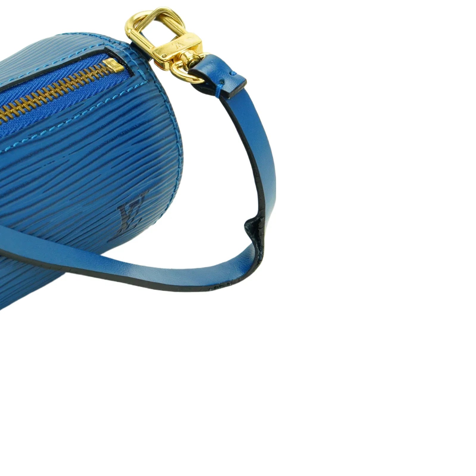 Louis Vuitton Epi Papillon Blue Bag With Pouch - Lost Designer