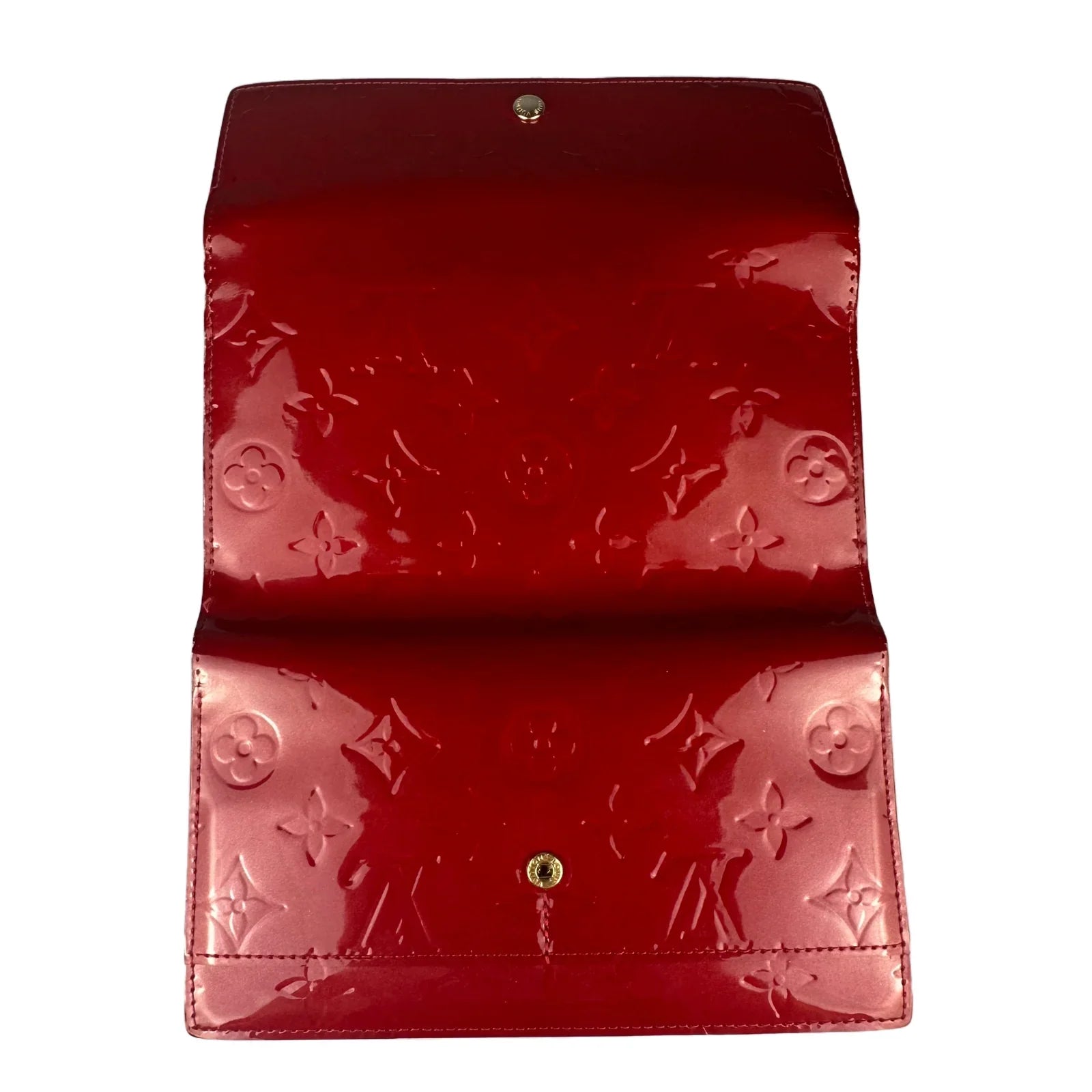 Louis Vuitton Monogram Vernis Porte Tresor International Wallet Red - Lost Designer