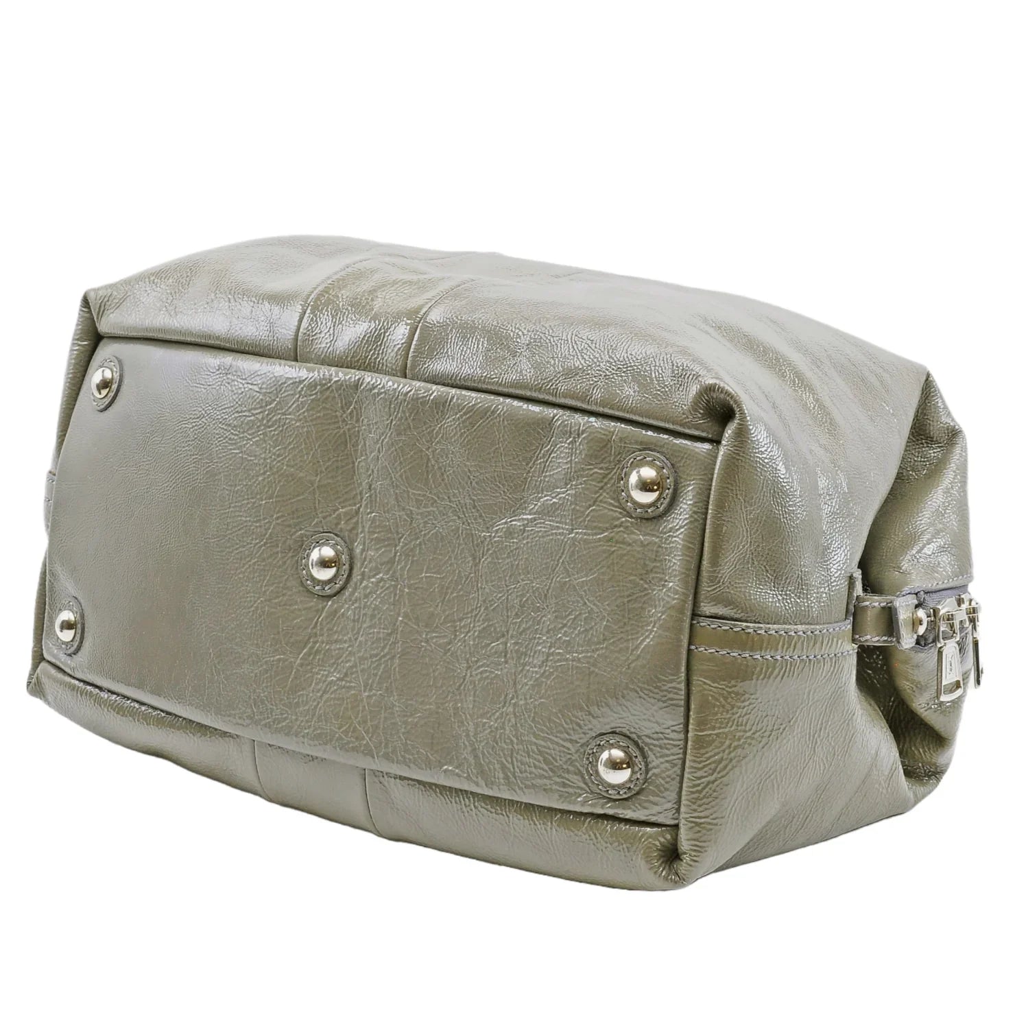 Saint Laurent Easy Patent Leather Boston Bag Olive - Lost Designer