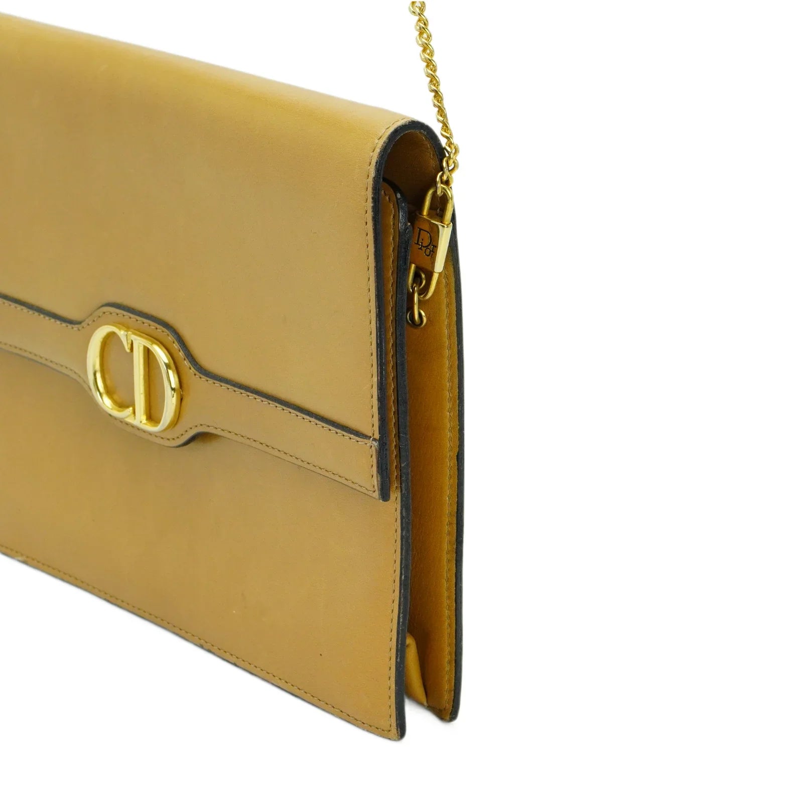 Christian Dior Leather Chain Box Bag Beige - Lost Designer
