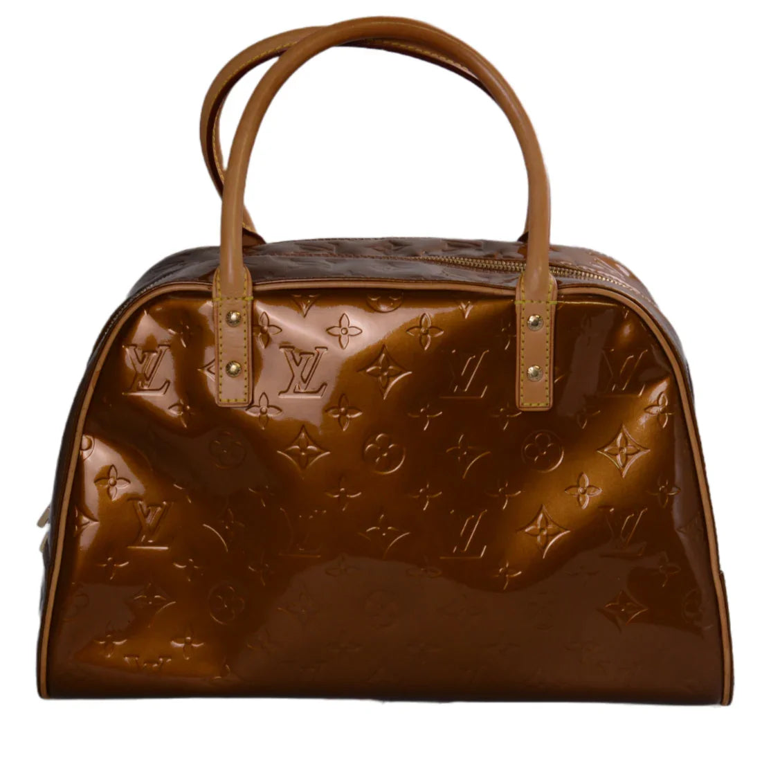 Louis Vuitton Monogram Vernis Tompkins Bag, Square, Bronze - Lost Designer