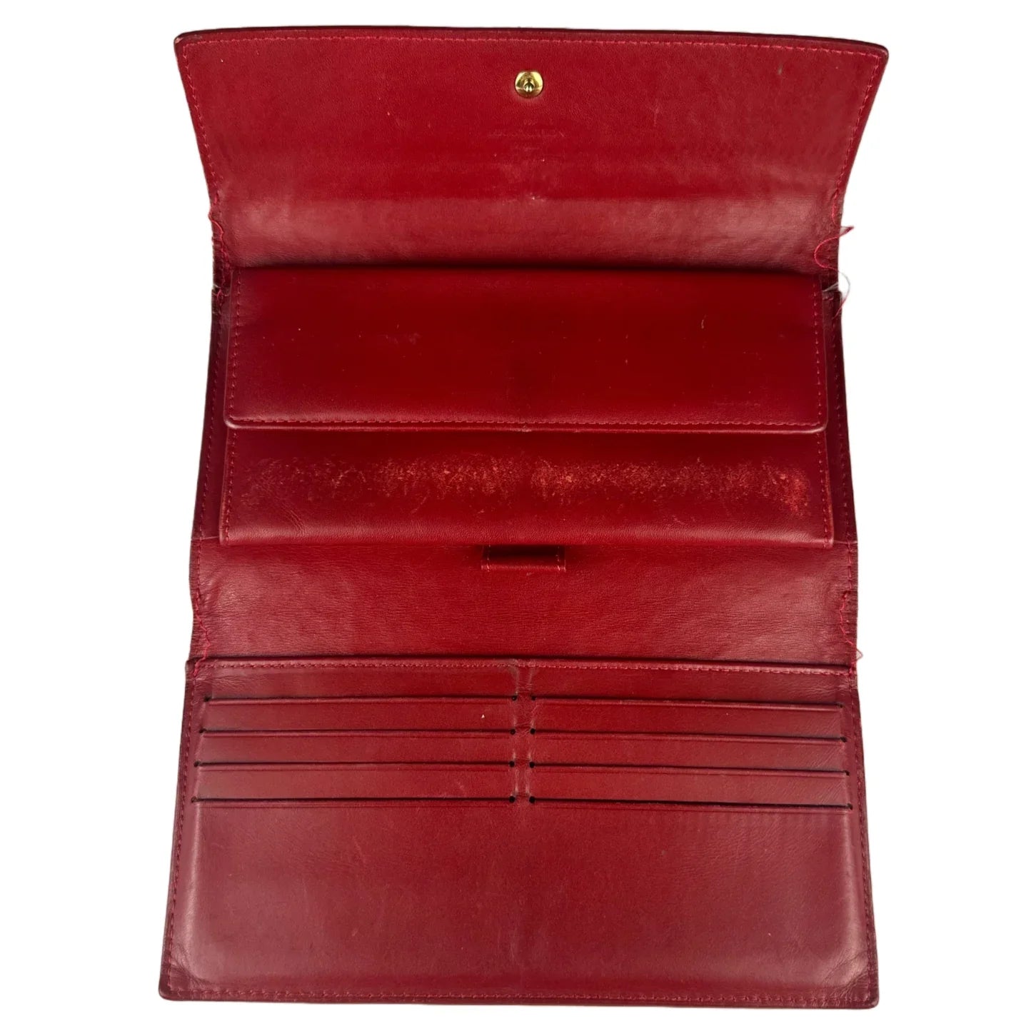Louis Vuitton Monogram Vernis Porte Tresor International Wallet Red - Lost Designer