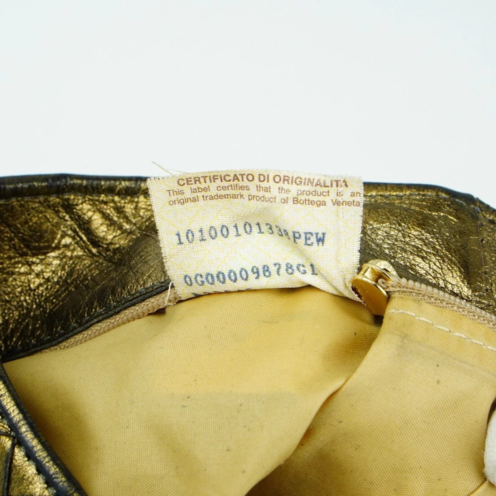 Bottega Veneta Intrecciato Leather Shoulder Bag Gold - Lost Designer