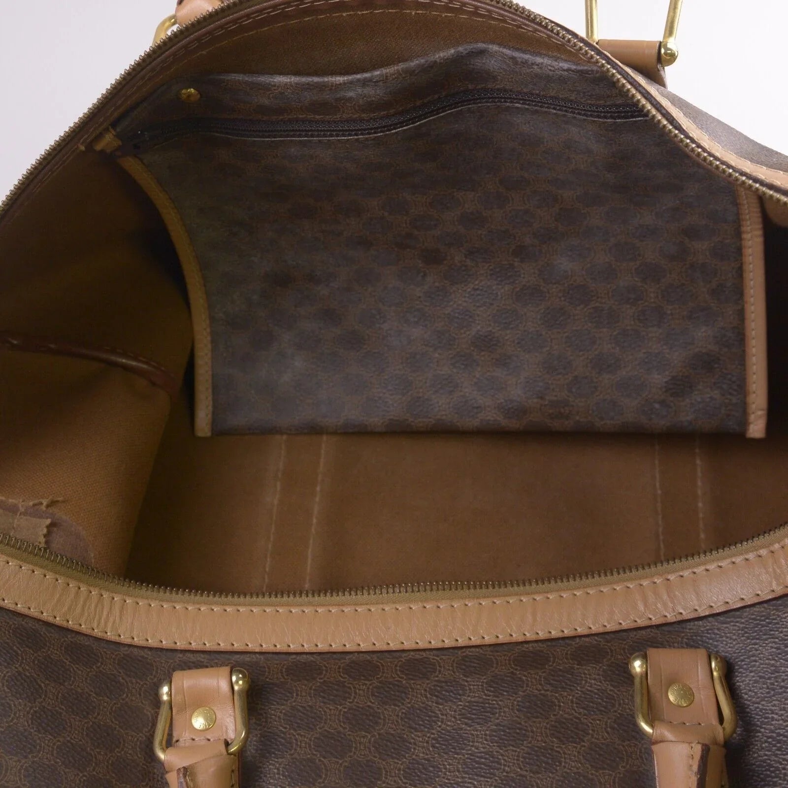Celine Macadam Travel Boston Bag Brown - Lost Designer