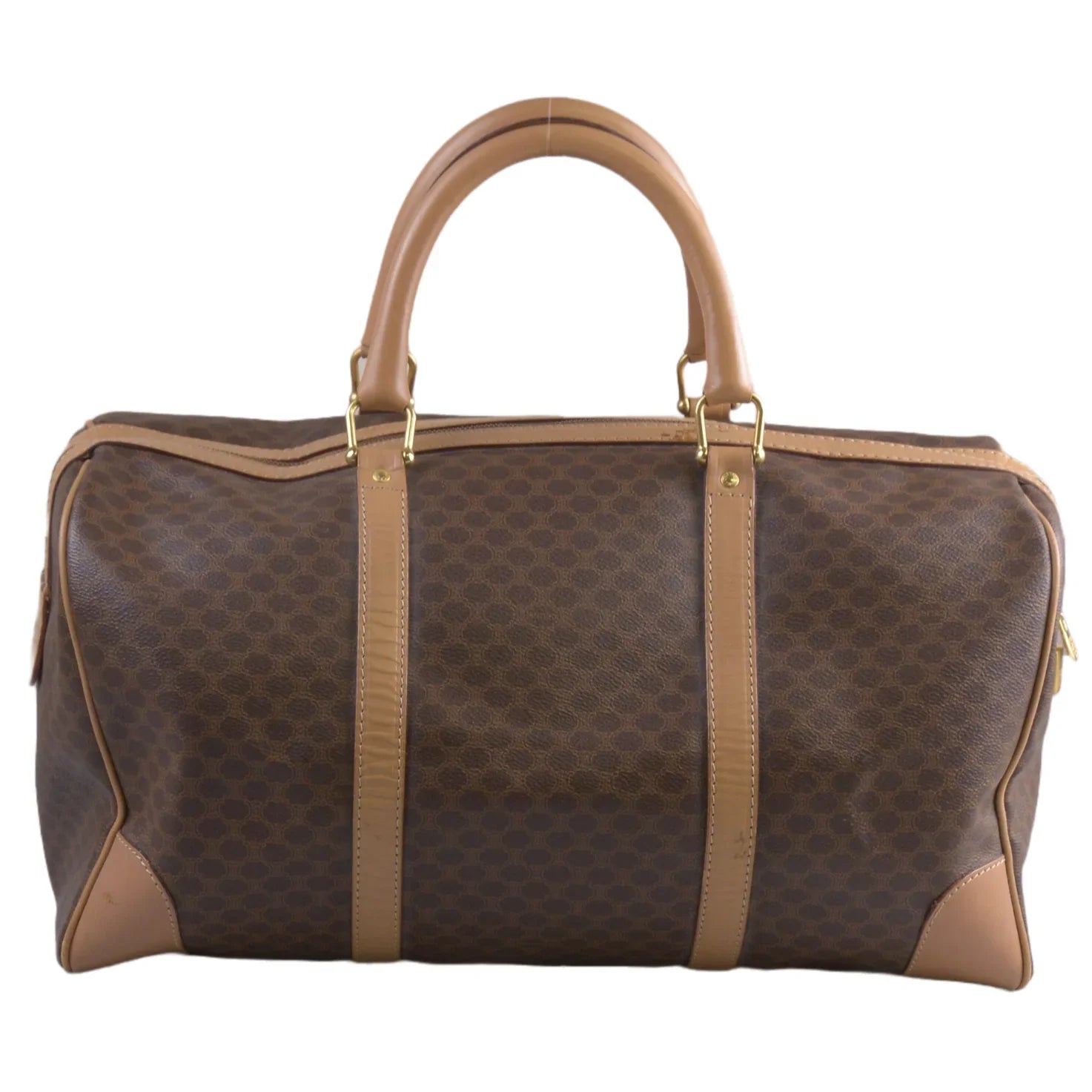 Celine Macadam Travel Boston Bag Brown - Lost Designer