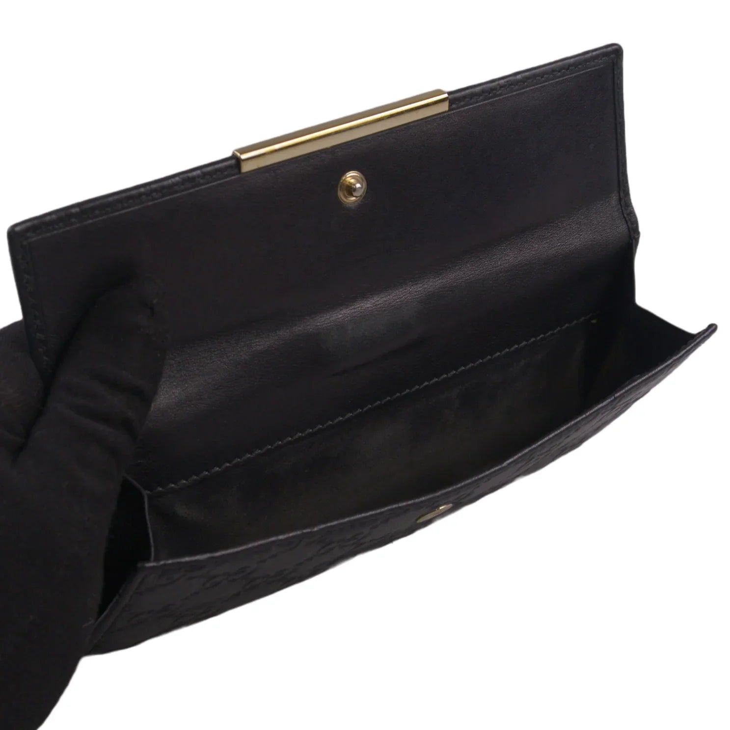 Gucci Black Continental Leather Wallet - Lost Designer
