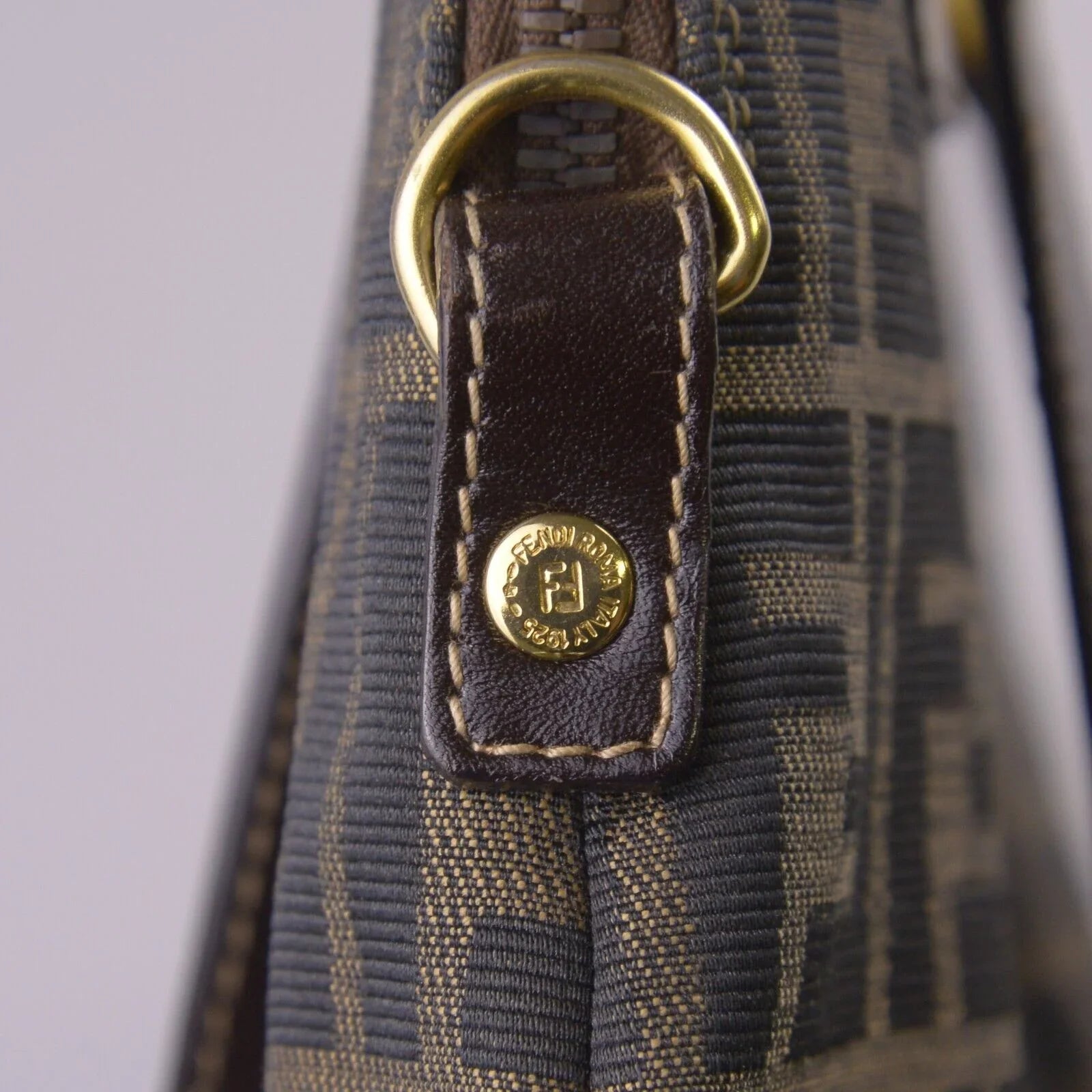 Fendi FF Zucca Monogram Handbag Tobacco - Lost Designer