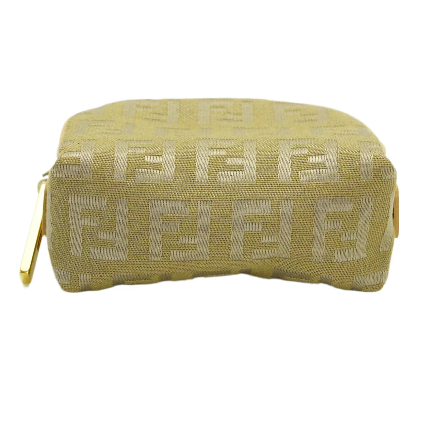 Fendi Zucca Zipped Coin Purse Beige - Lost Designer