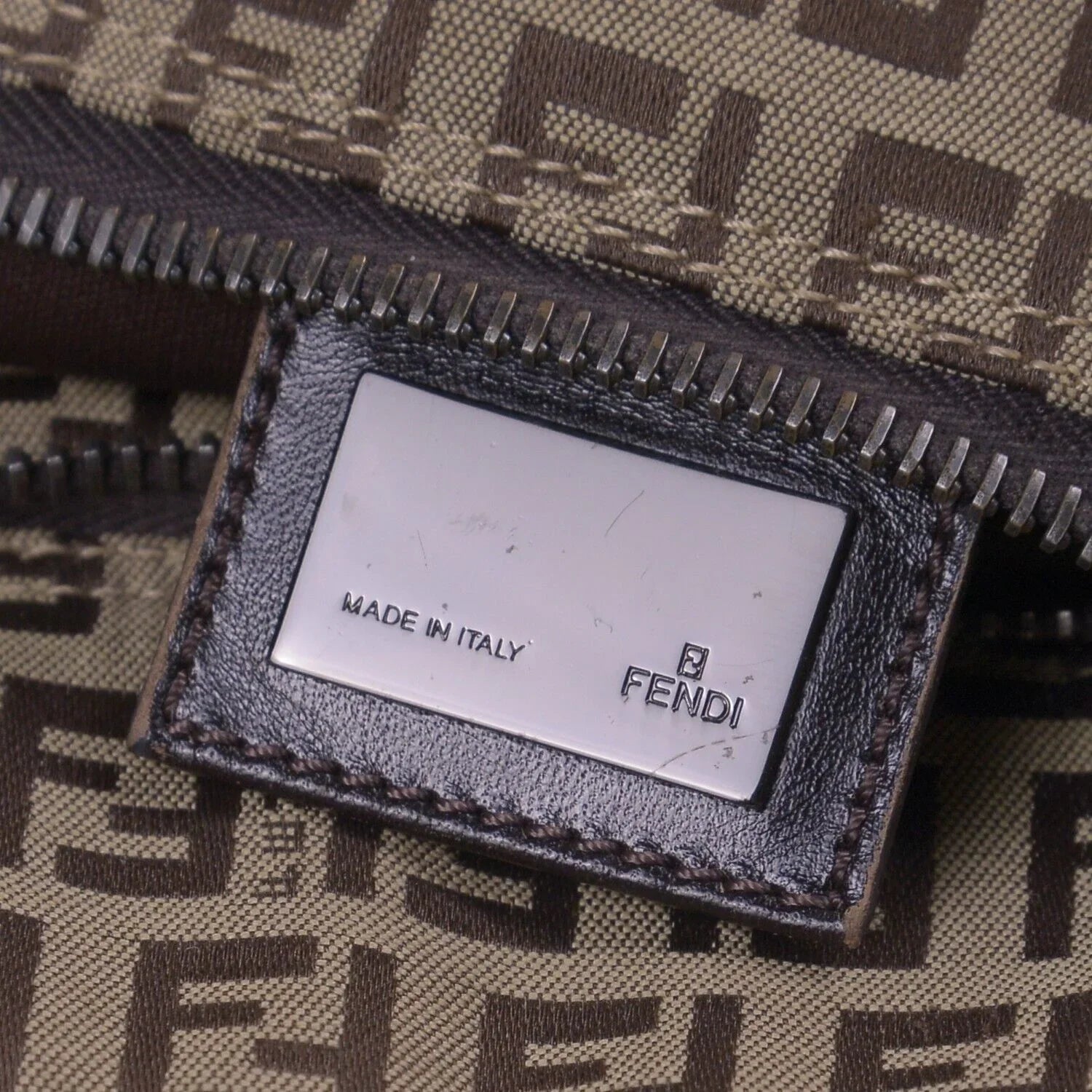 Fendi Canvas Zucca Brown Monogram Tote Bag - Lost Designer