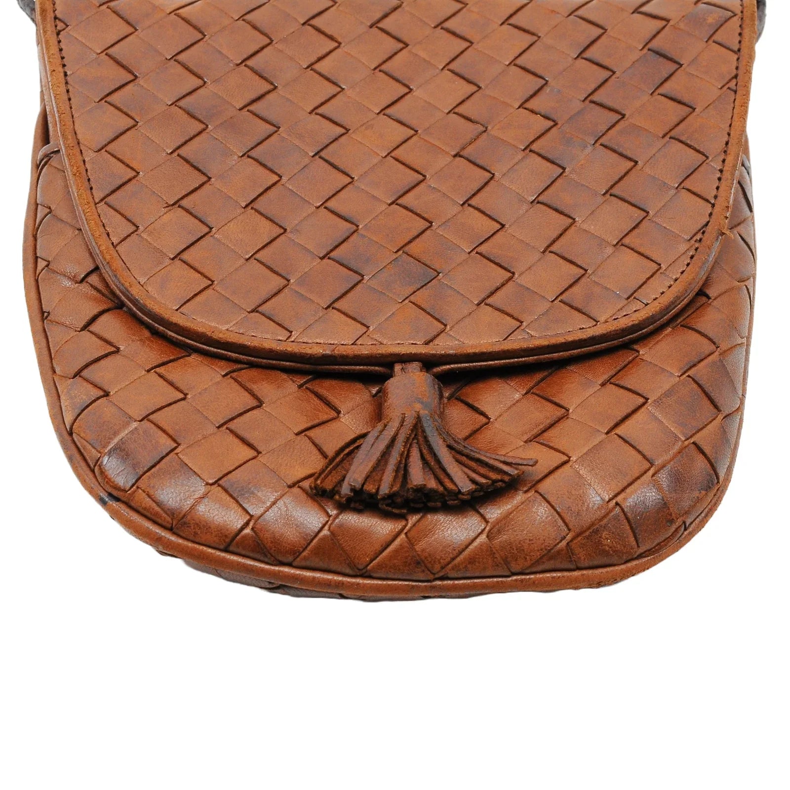 Bottega Veneta Intrecciato Mini Crossbody Bag Brown - Lost Designer