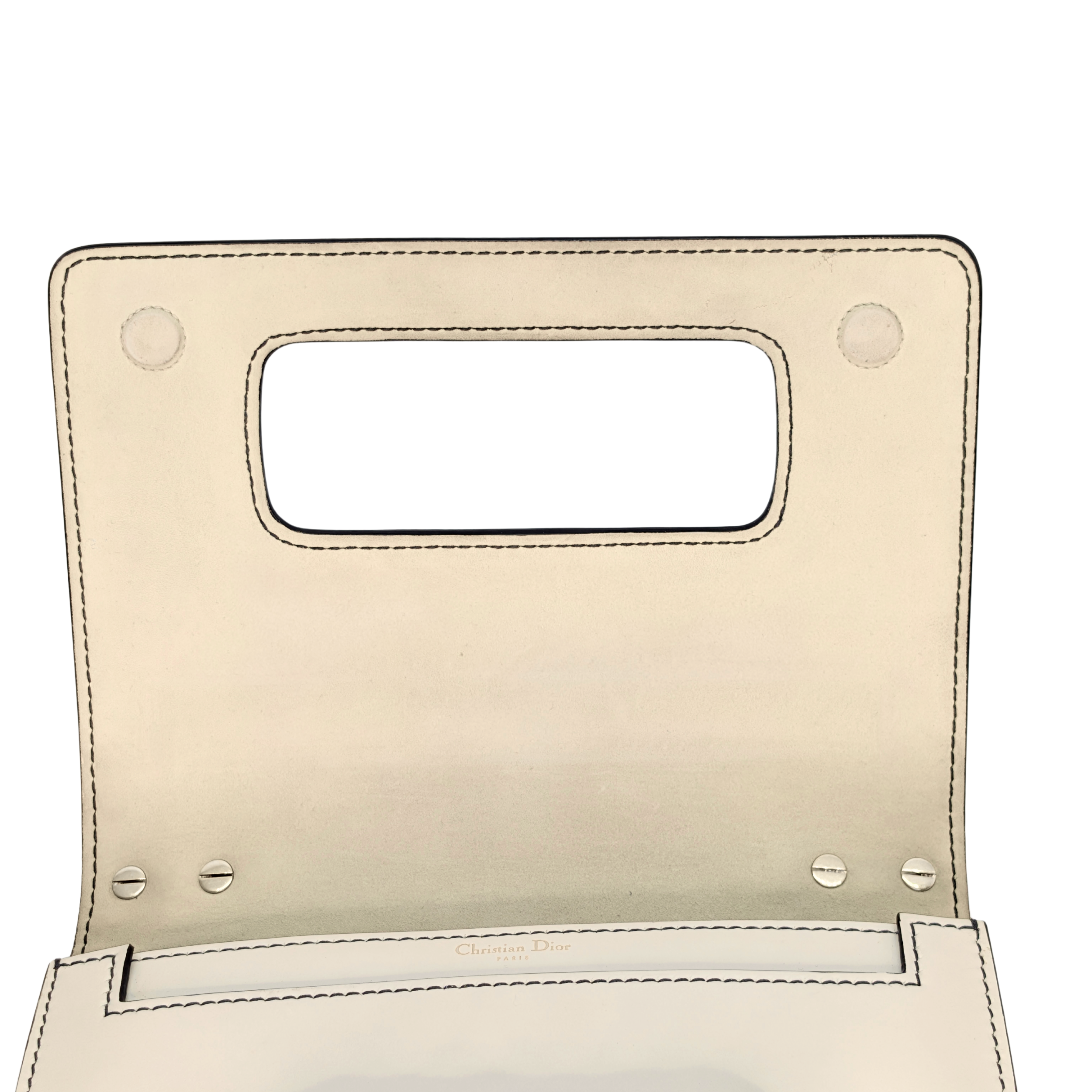 Dior JaDior Medium Calfskin Shoulder Bag White