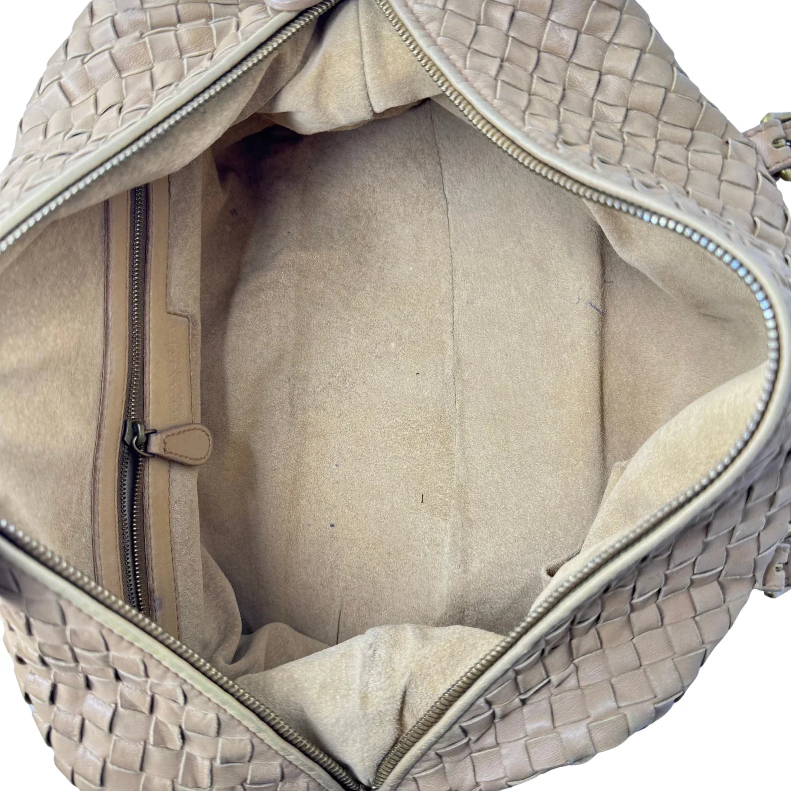 Bottega Veneta Nappa Intrecciato Padlock Montaigne Moutarde Beige Bag - Lost Designer