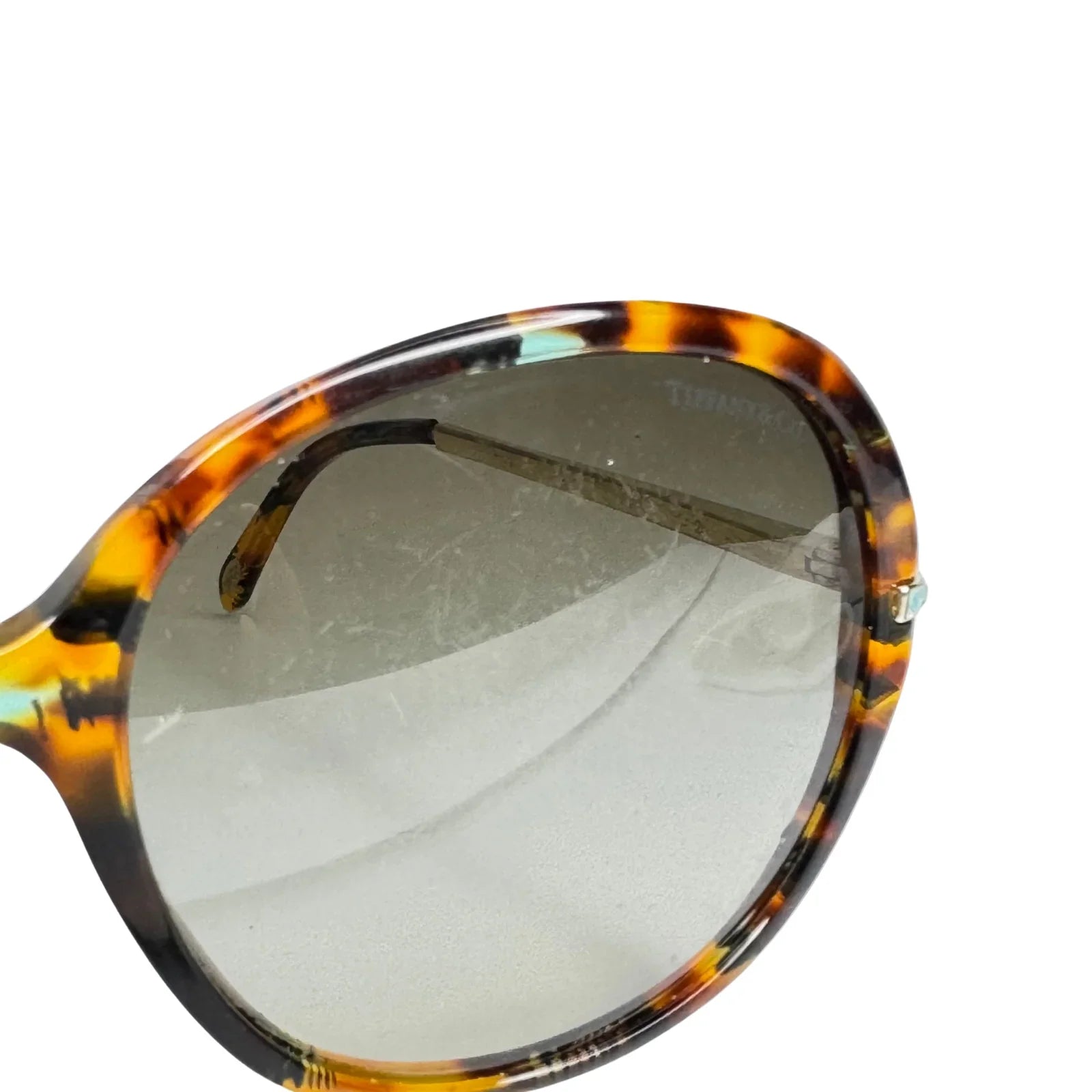 Tiffany & Co. Tortoiseshell Oversized Crystal Arm Sunglasses - Lost Designer