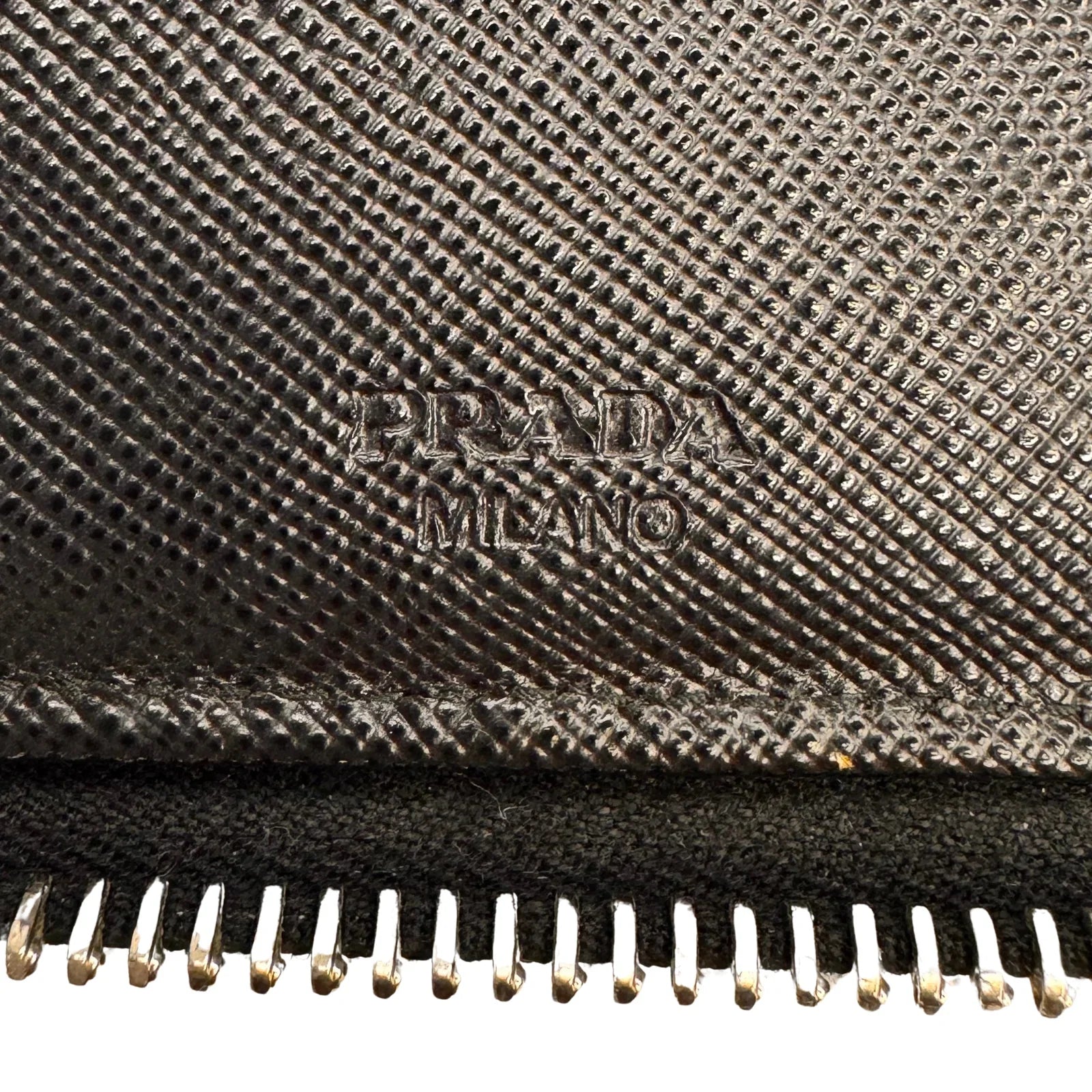 Prada Saffiano Leather Zip-Around Long Wallet – Nero Black - Lost Designer